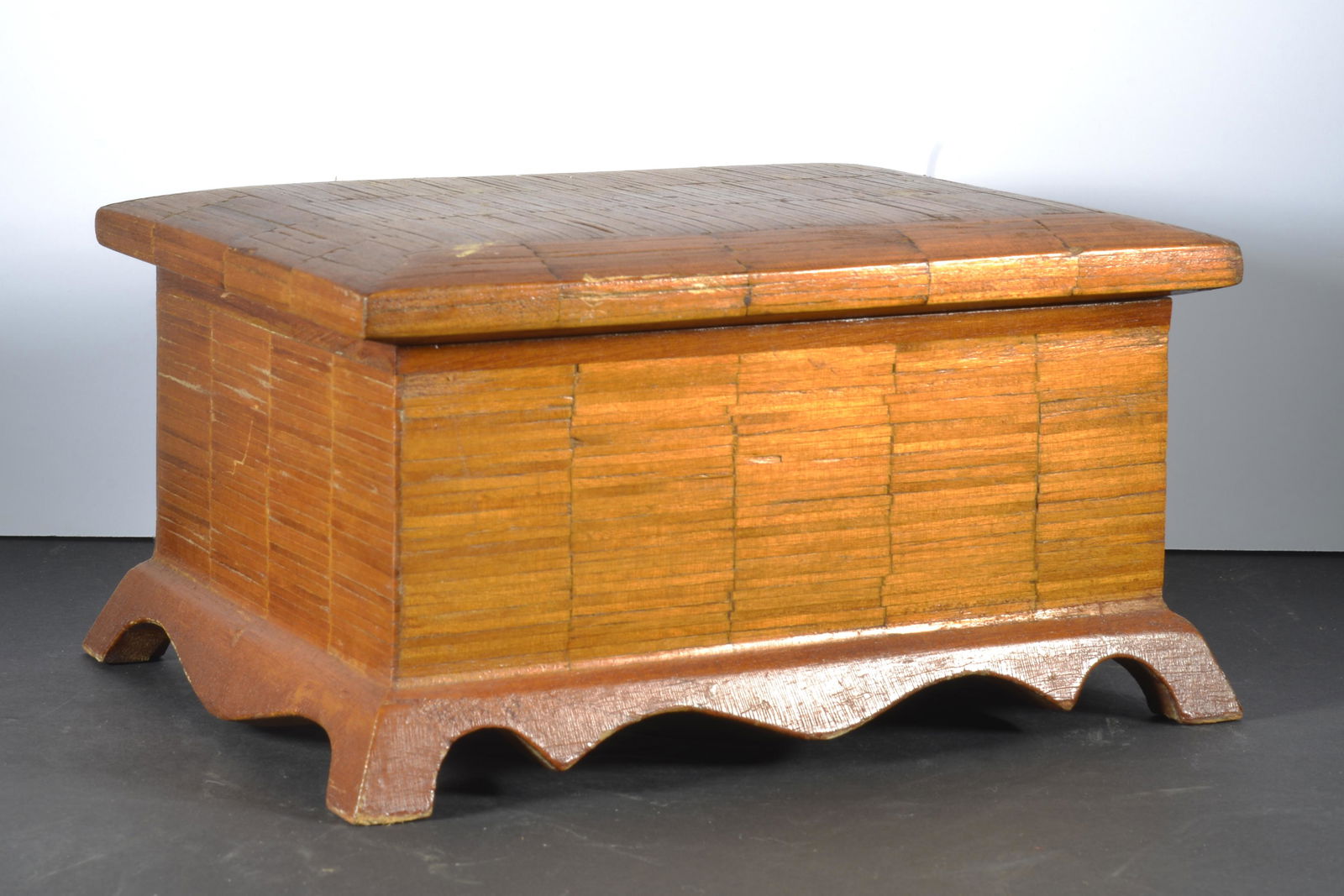 FOLK ART/PRISION ART  CEDAR CHEST (1 of 4)