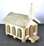 PRIMITIVE SMALL WOODEN CHURCH BANK