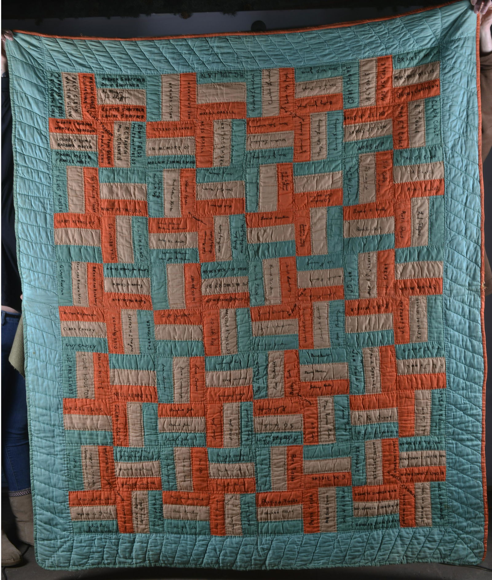 ALAMANCE COUNTY NORTH CAROLINA SIGNED QUILT (1 of 5)