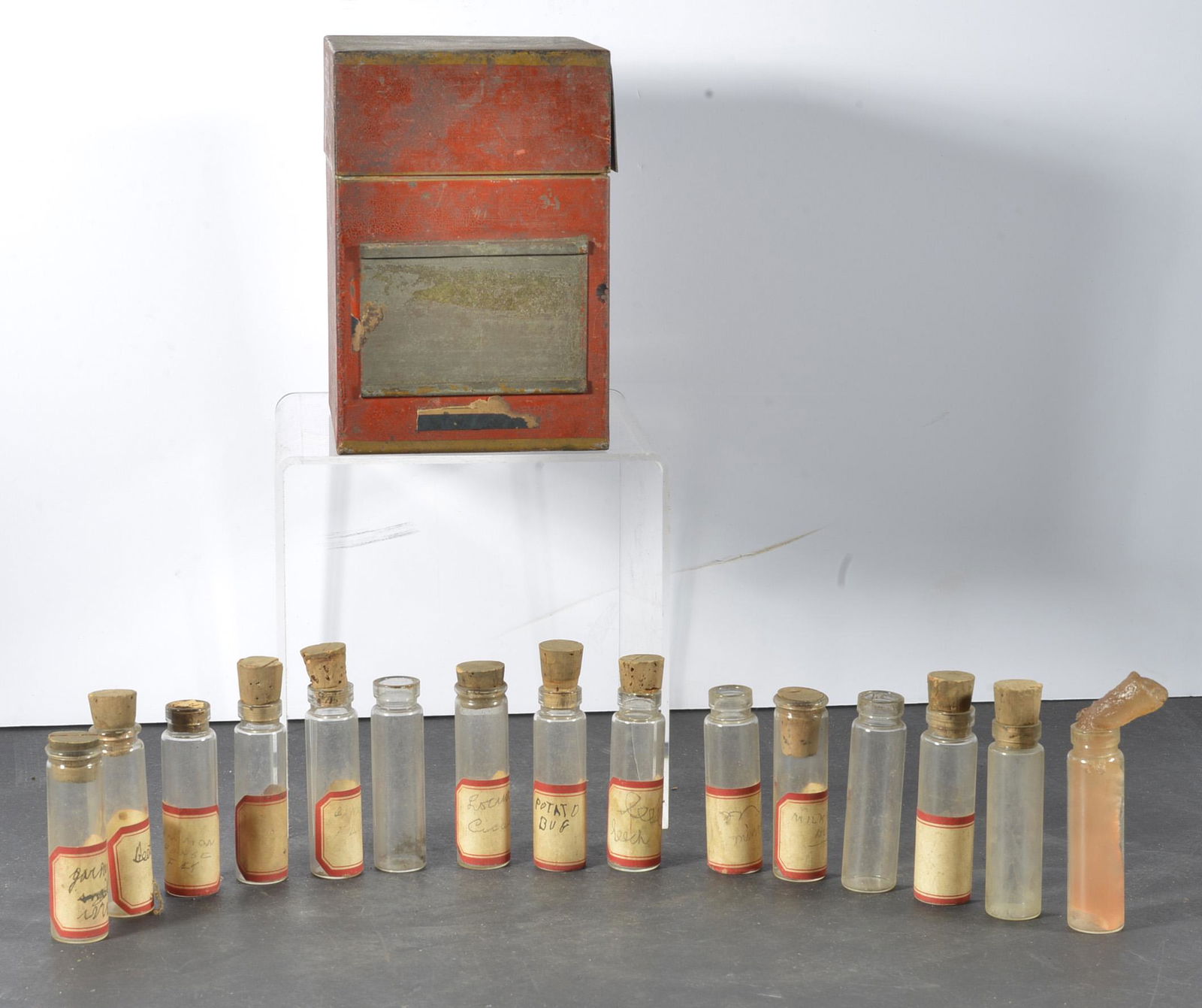 COLLECTION OF VINTAGE PHARMACY VIALS (1 of 3)