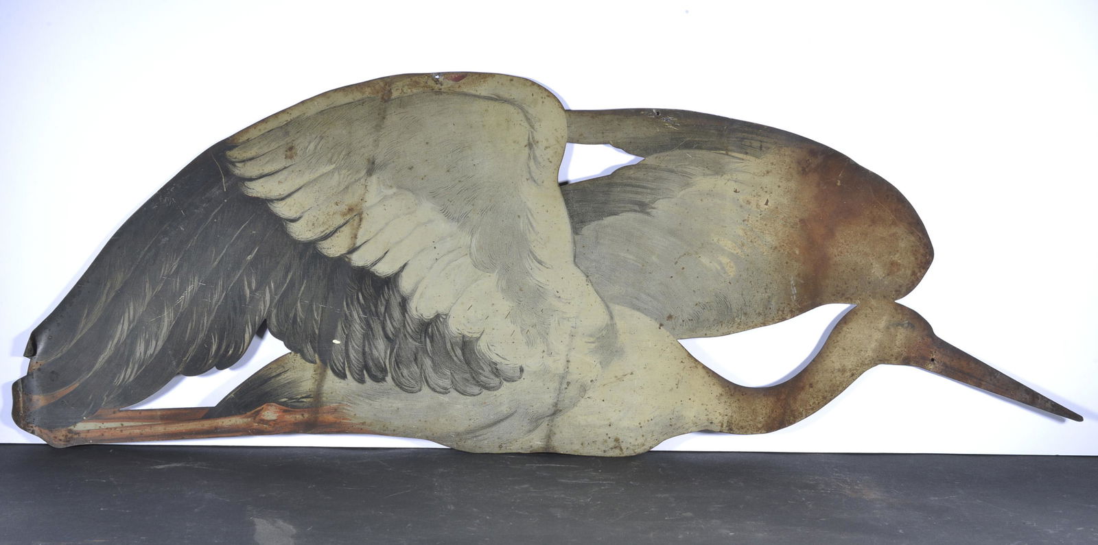 HANGING STORK ADVERTISING SIGN TIN (1 of 2)