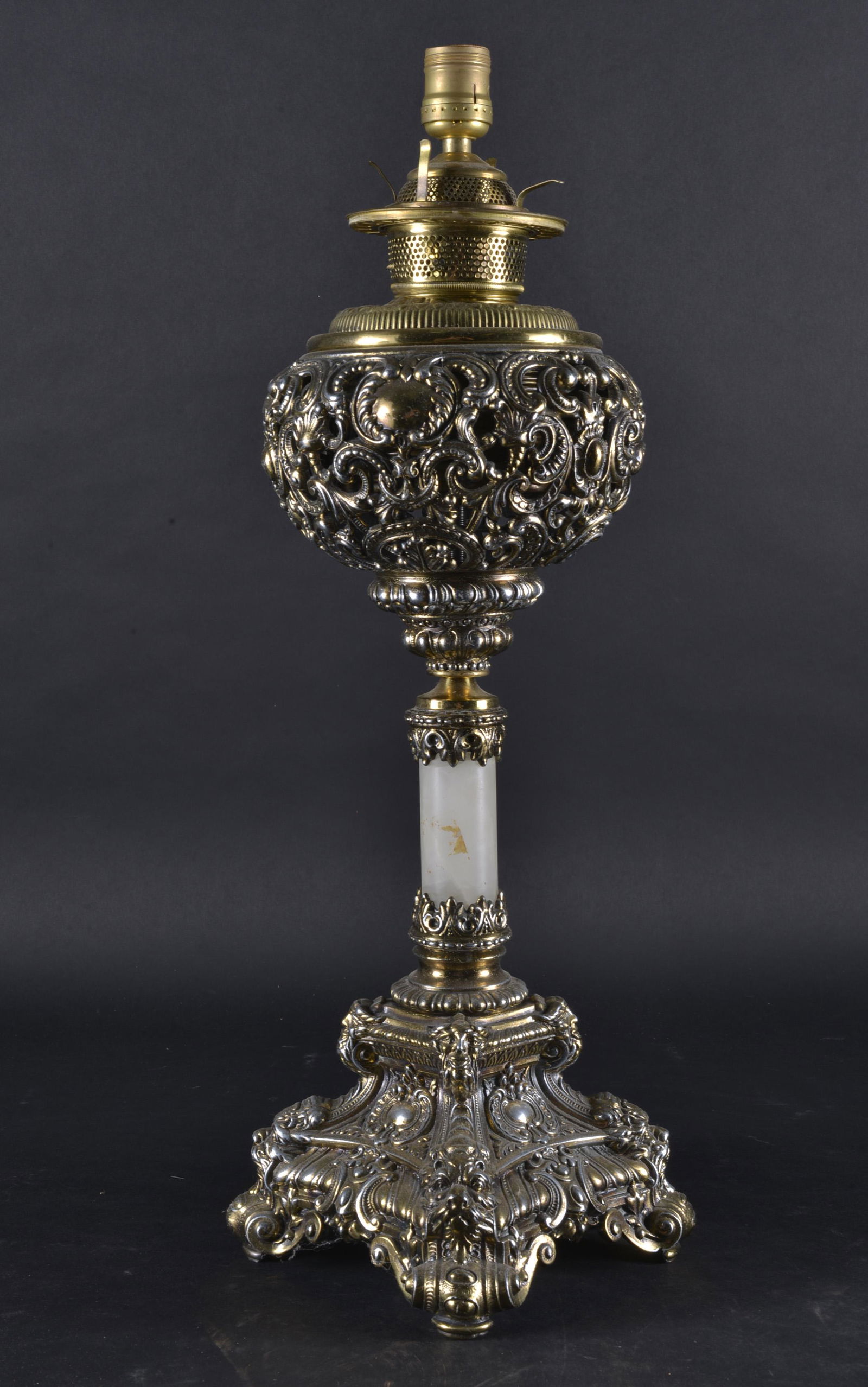 BRASS ND ONYX PIANO LAMP (1 of 4)