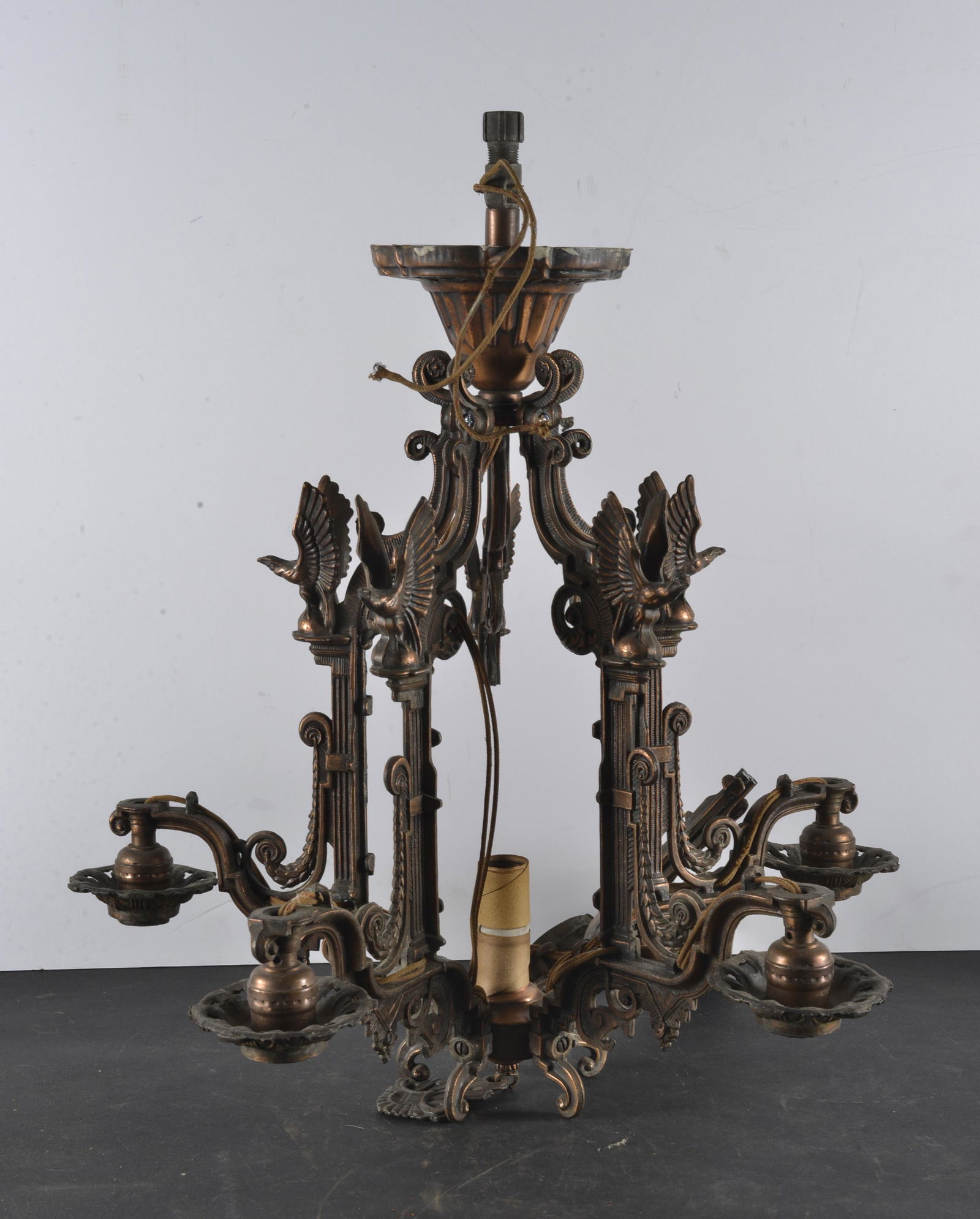 ARTS AND CRAFTS METAL CHANDELIER (1 of 5)