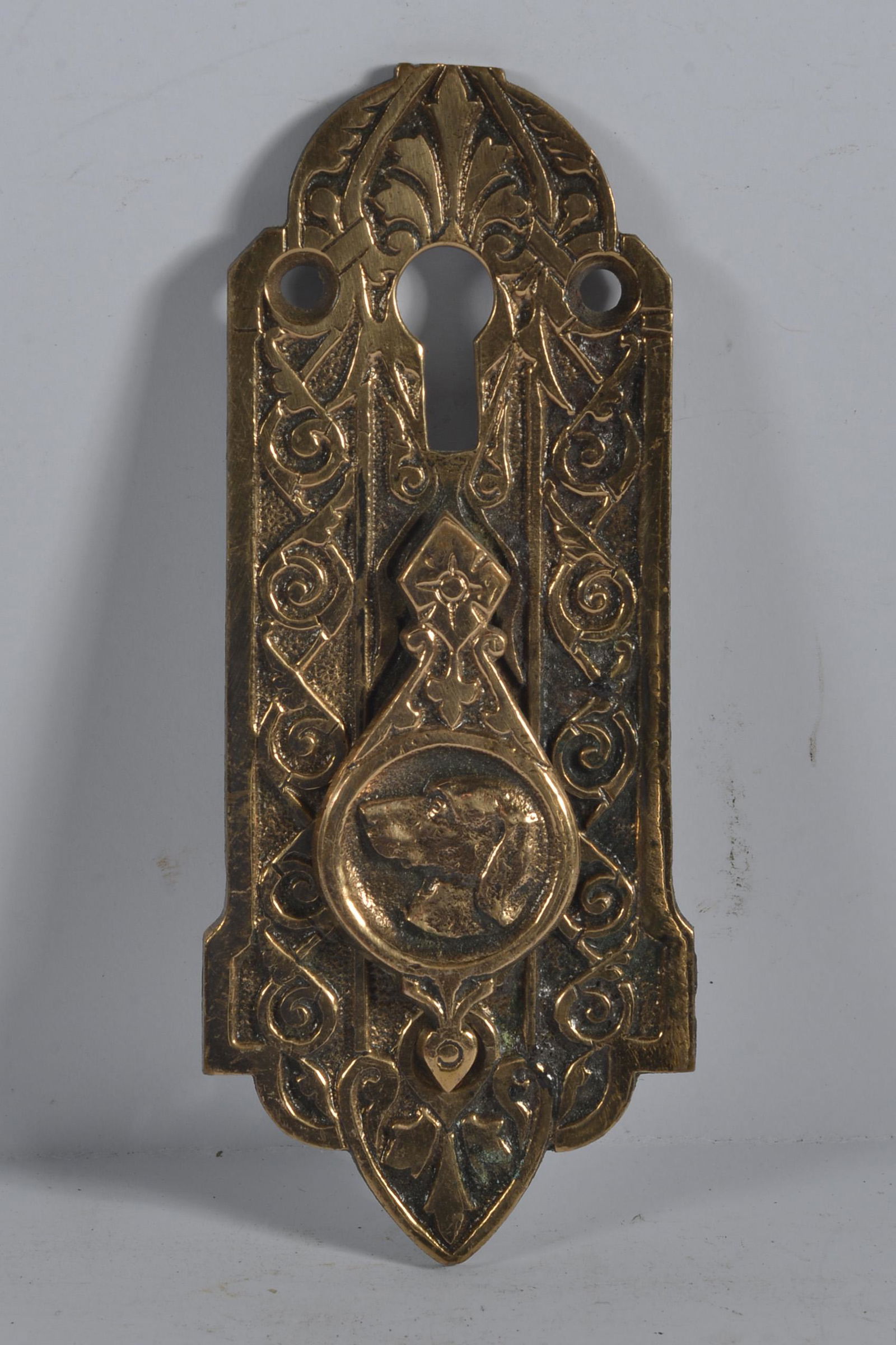 Antique Door Knob Back Plate Victorian Single Plate (1 of 3)