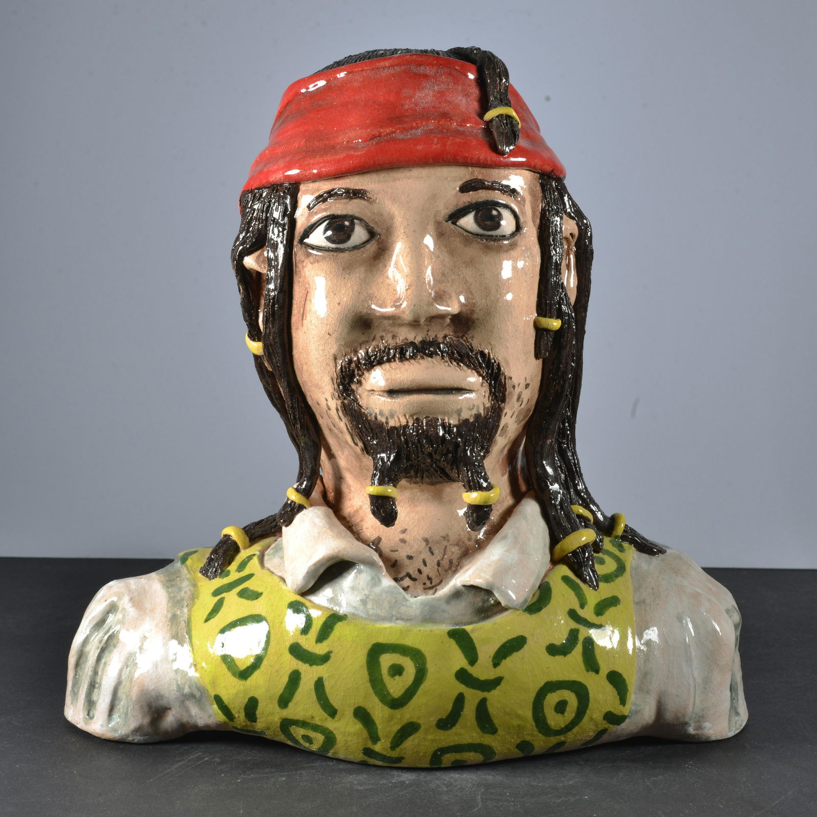 STACY LAMBERT FOLK ART POTTERY JACK SPARROW FIGURAL (1 of 5)