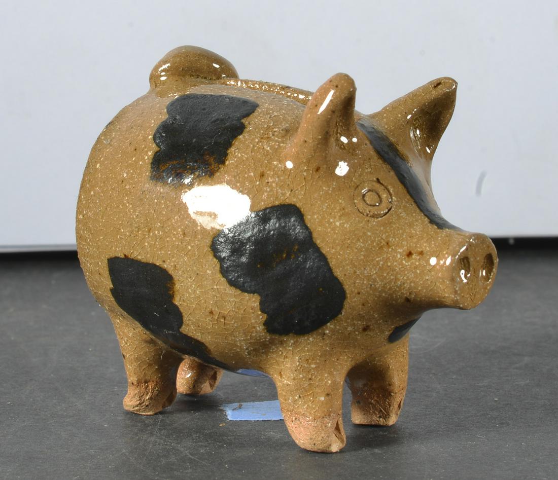 Kathy Richards Miniature Pottery Pig Bank (1 of 5)