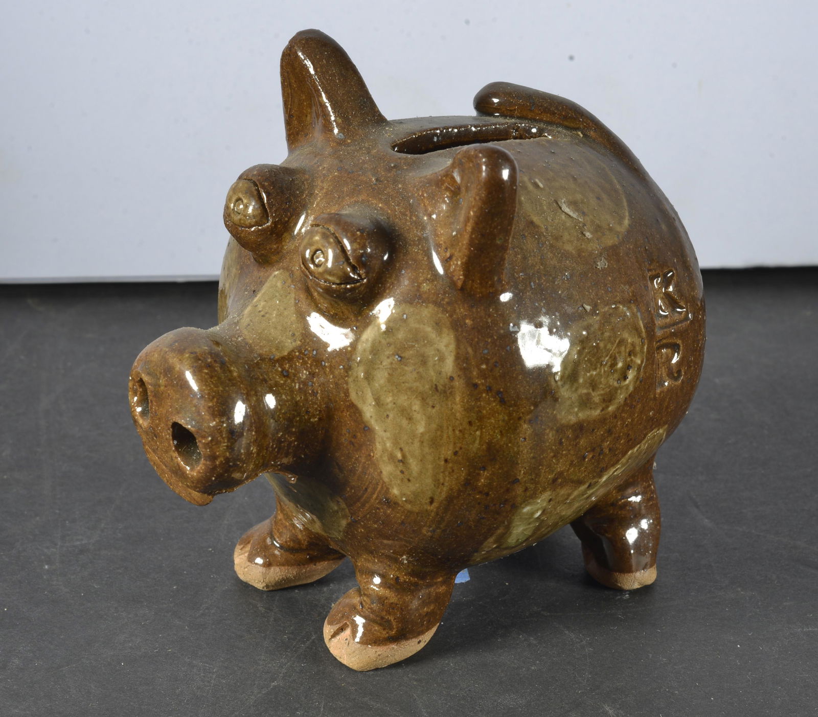 Kathy Richards Miniature Pottery Pig Bank (1 of 5)