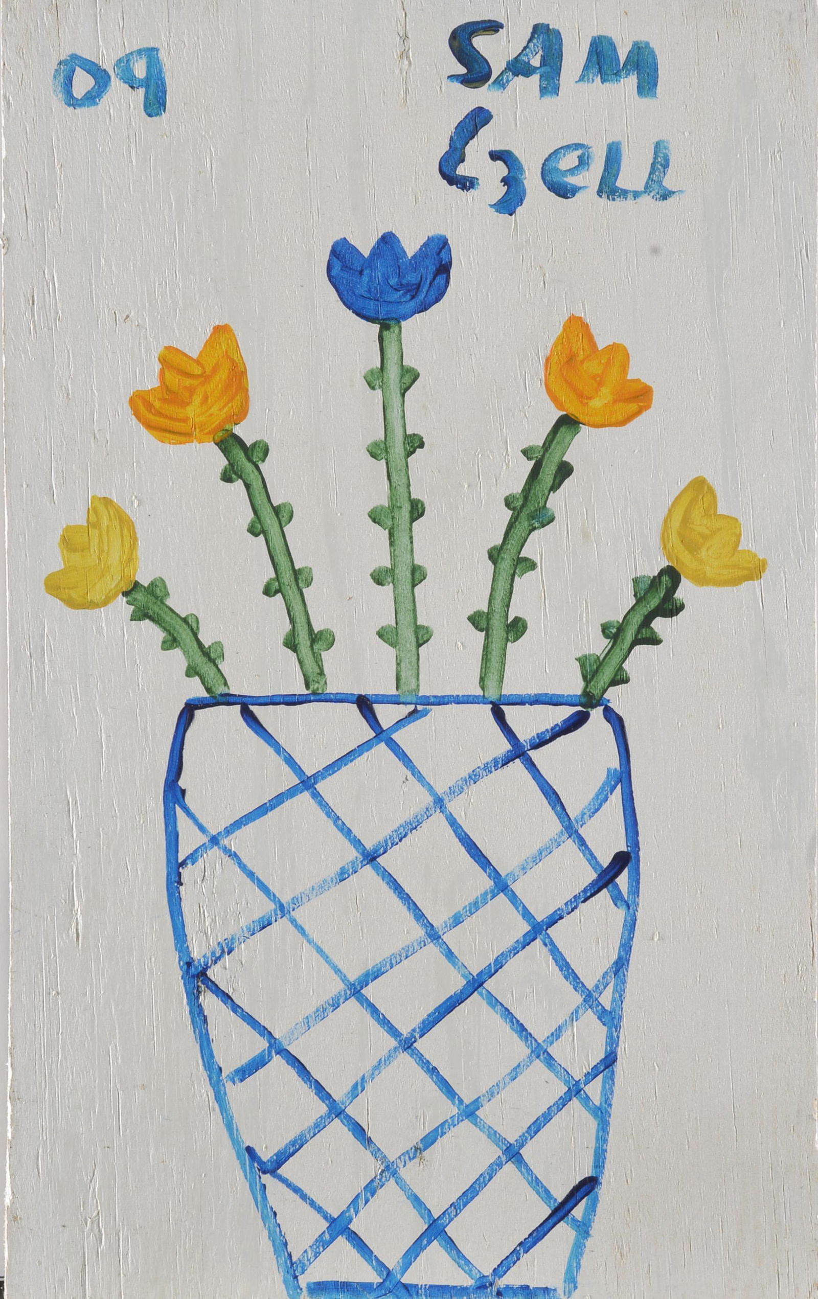 SAM EZELL PAINTING ON WOOD (1 of 2)