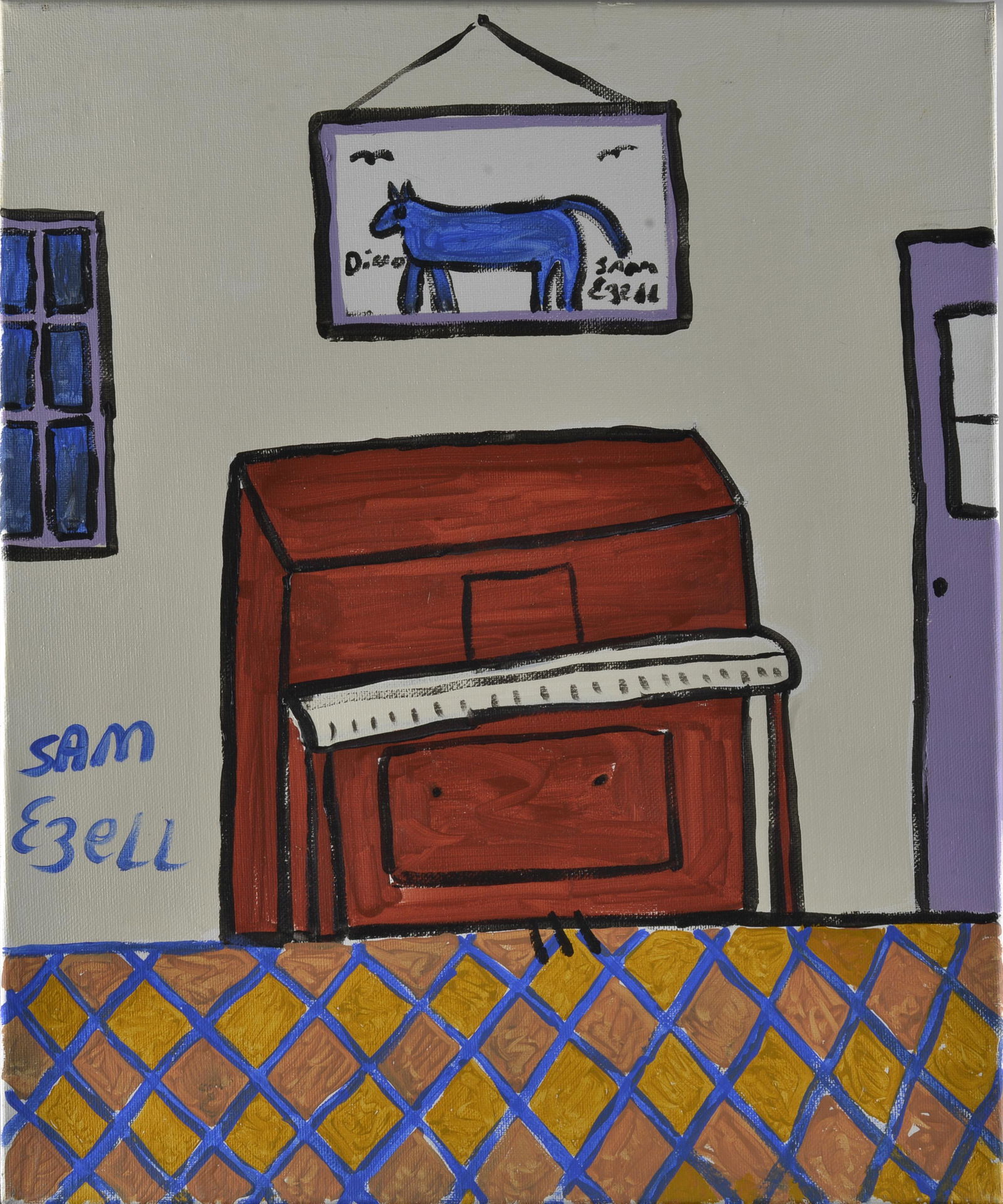 SAM EZELL PAINTING ON CANVAS (1 of 2)