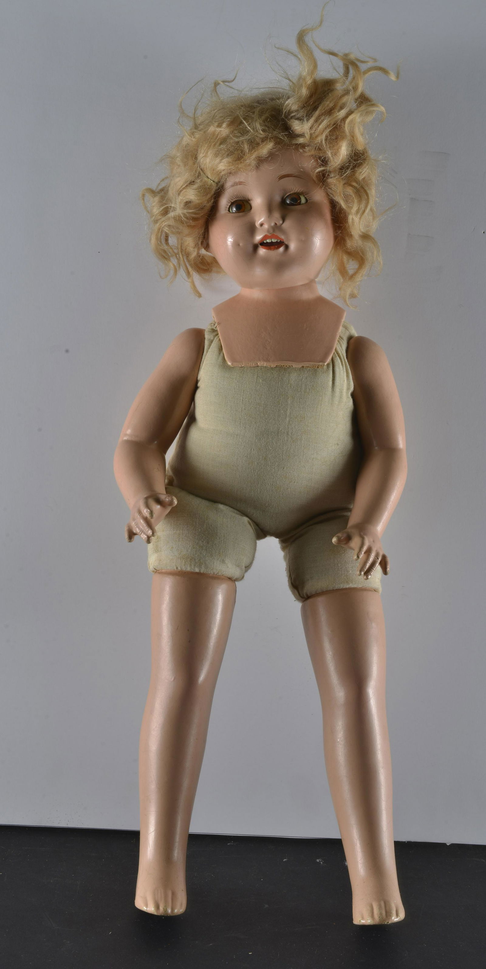 EARLY SHIRLEY TEMPLE COMPOSITION DOLL (1 of 5)