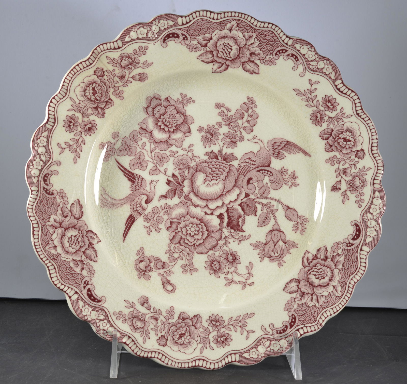 BRISTOL RED TRANSFERWARE PLATE (1 of 2)