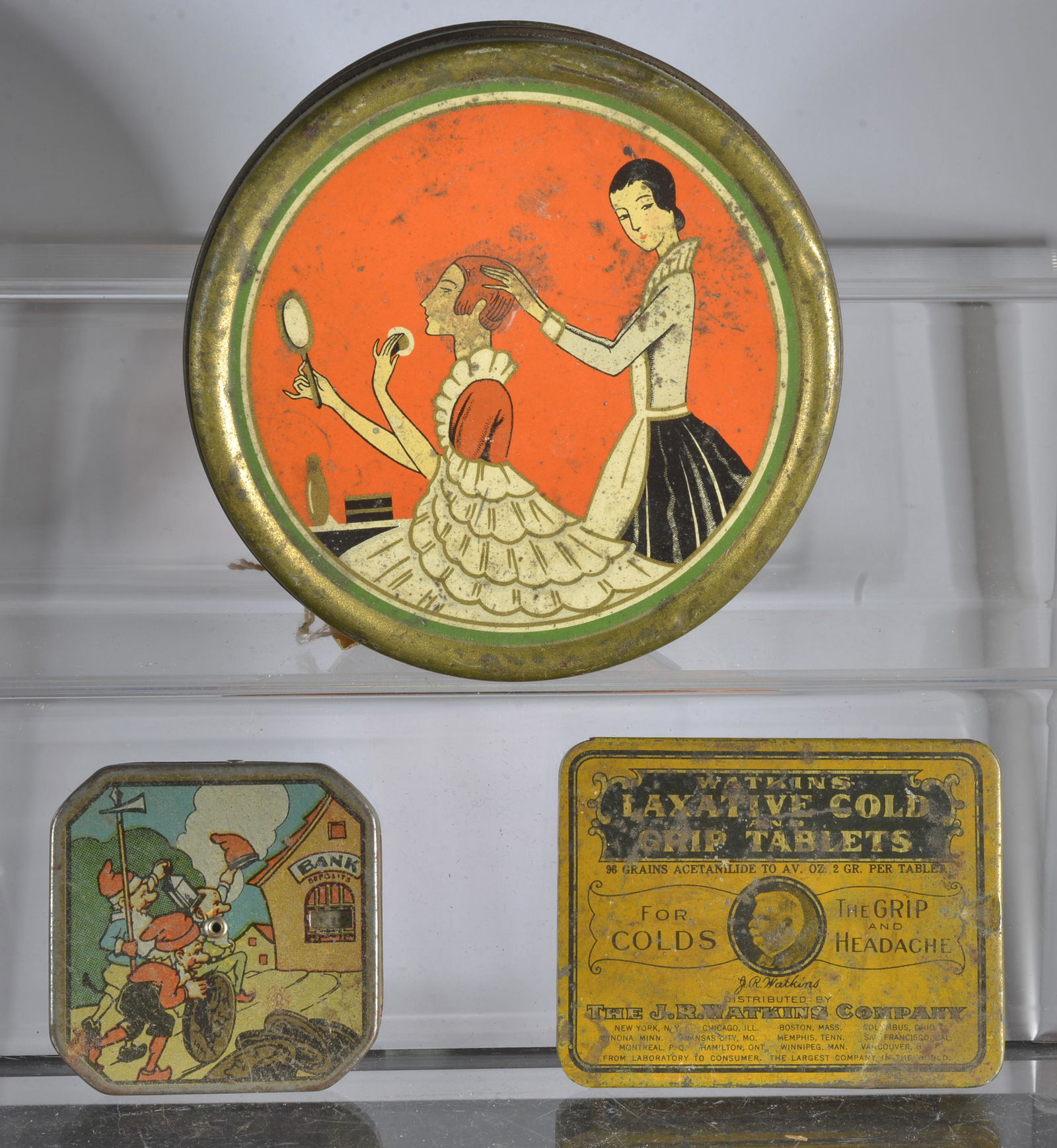 COLLECTION OF (3) TIN LITHO ADVERTISING (1 of 2)