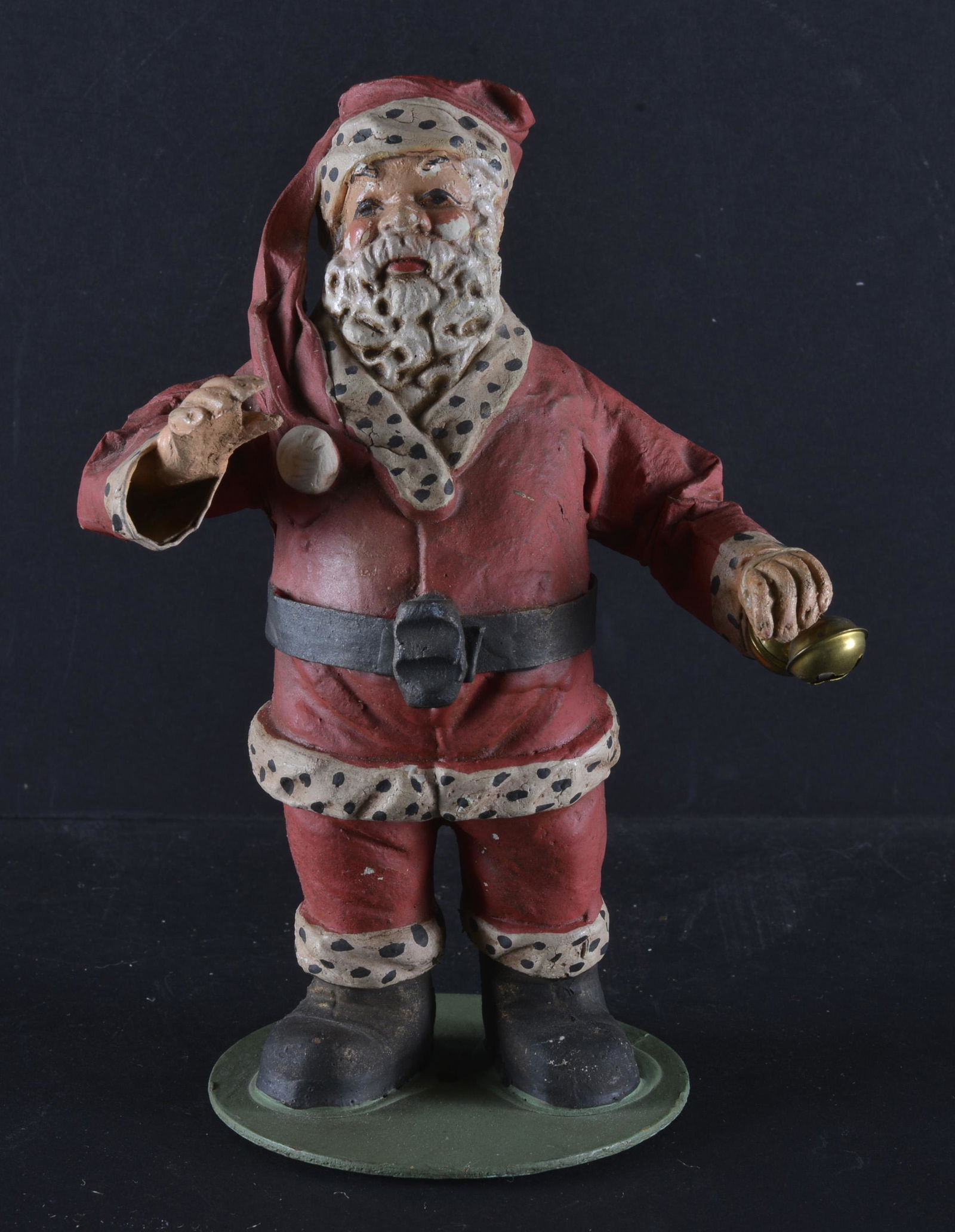 VINTAGE SANTA CLAUS: VINTAGE SANTA CLAUS MADE IN ITALY 6.5" DIA