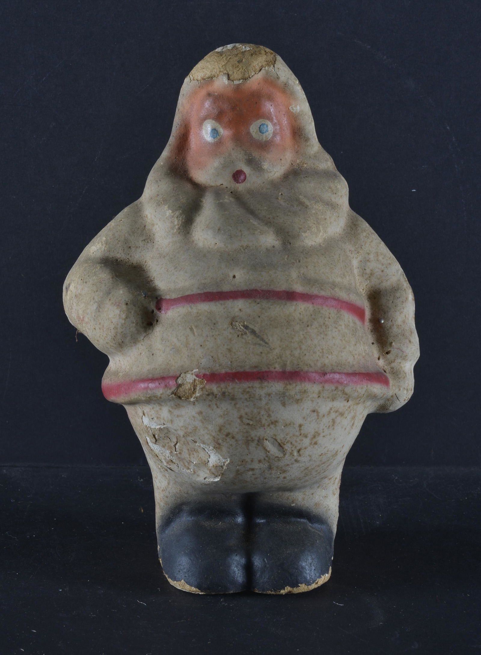 VINTAGE PAPER MACHE FAT SANTA CLAUS (1 of 4)