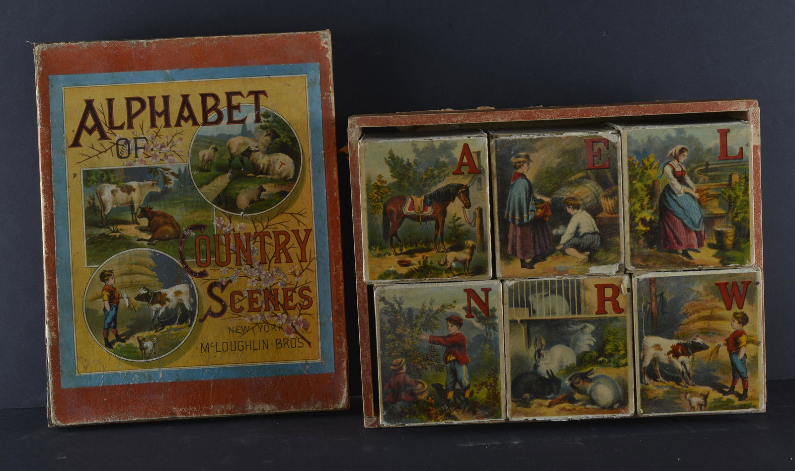 VINTAGE CHILDREN'S NESTING BLOCKS IN ORIGINAL BOX (1 of 3)