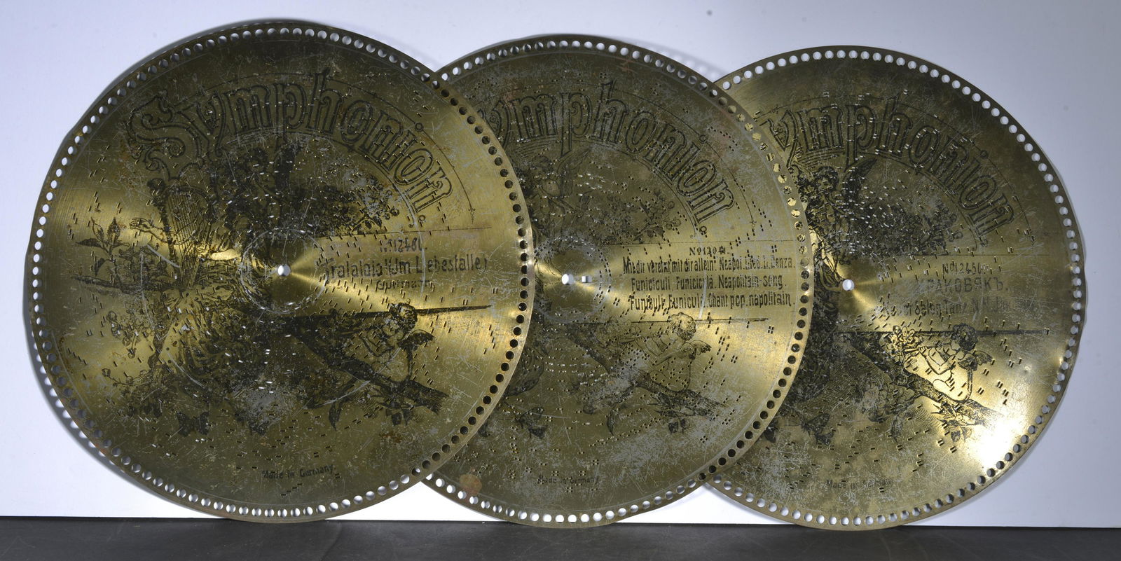 COLLECTION OF (3) VINTAGE REGINA MUSIC BOX DISCS (1 of 1)