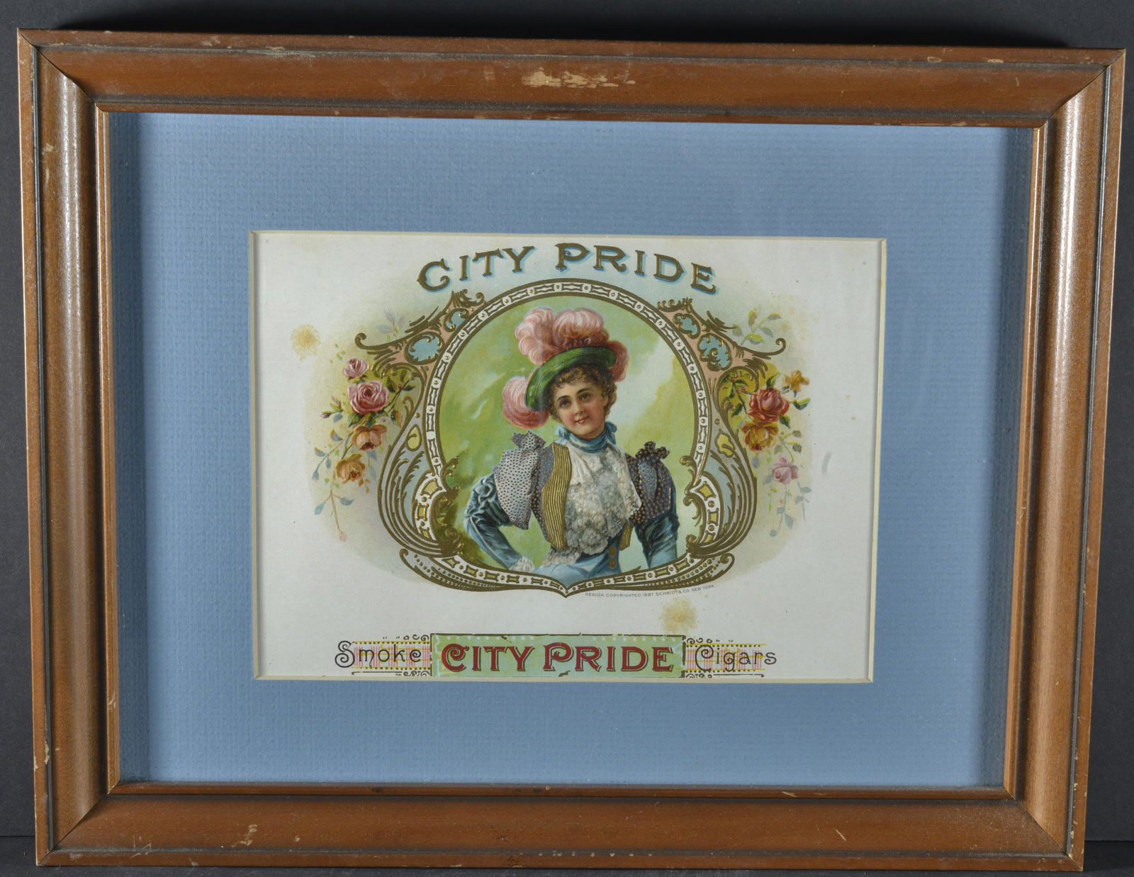 FRAMED INNER CIGAR BOX LABEL-CITY PRIDE (1 of 2)