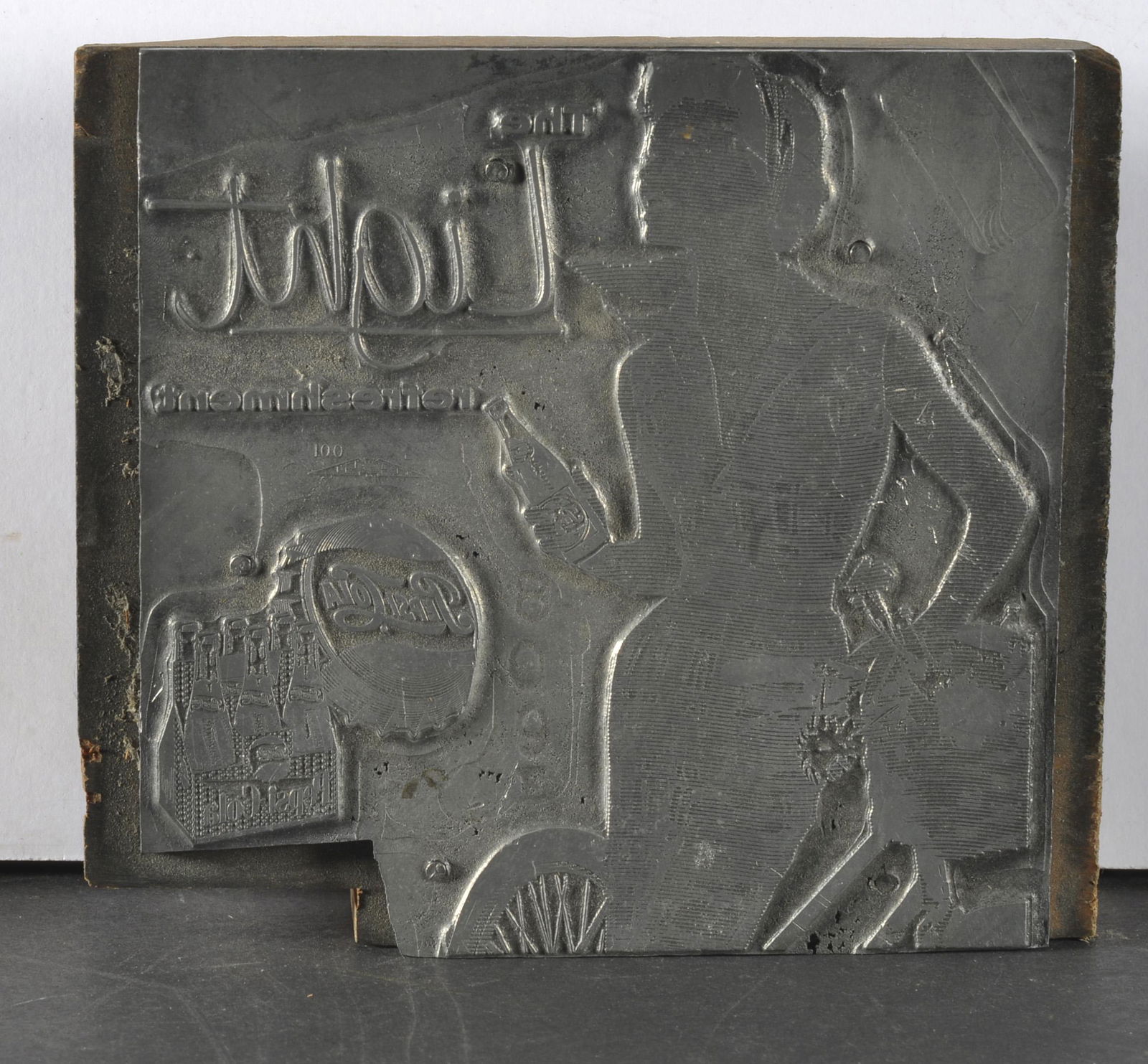 VINTAGE PEPSI COLA PRINTING PLATE THE LIGHT REFRESHMENT (1 of 2)