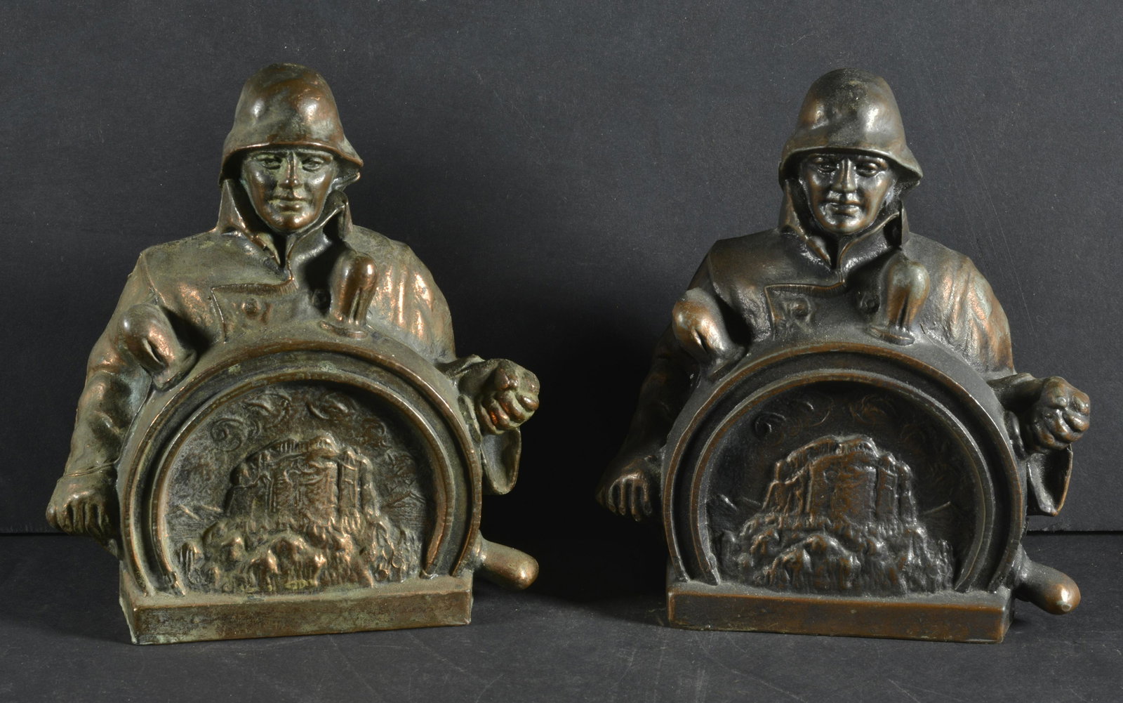 (2) ADVERTISING PILOT LIFE INSURANCE CAST METAL FIGURINES: (2) ADVERTISING PILOT LIFE INSURANCE CAST METAL FIGURINES