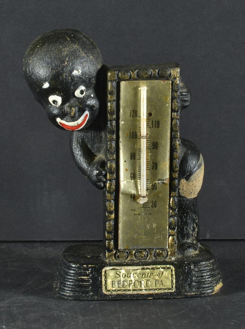 BLACK AMERICANA SOUVENIR OF BEDFORD  PA. THERMOMETER (1 of 2)
