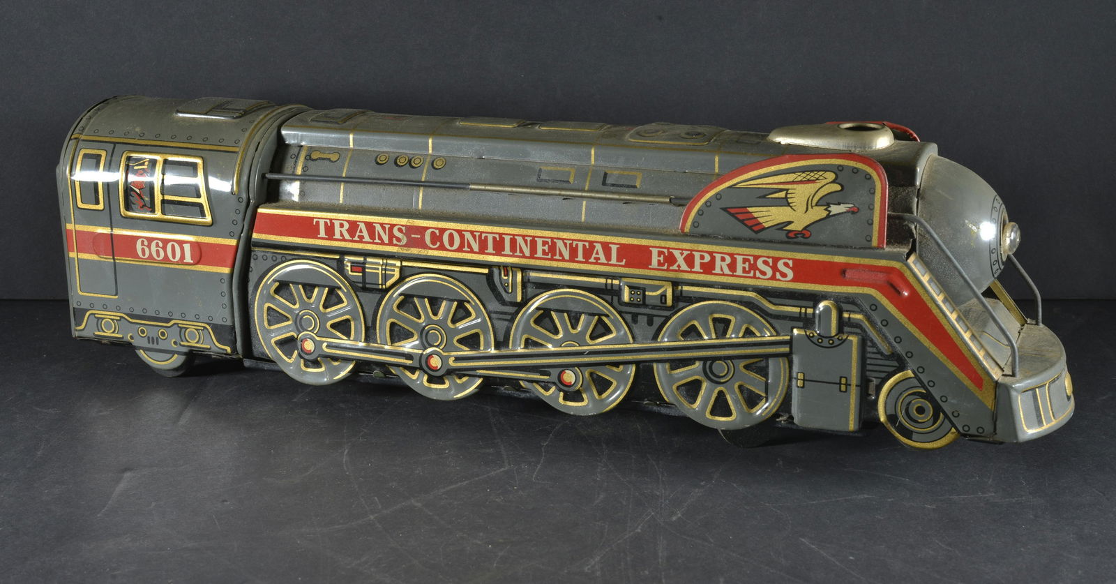 TIN LITHO BATTERY OP TRAIN 6601 TRANS-CONTINENTAL EXPRESS (1 of 3)