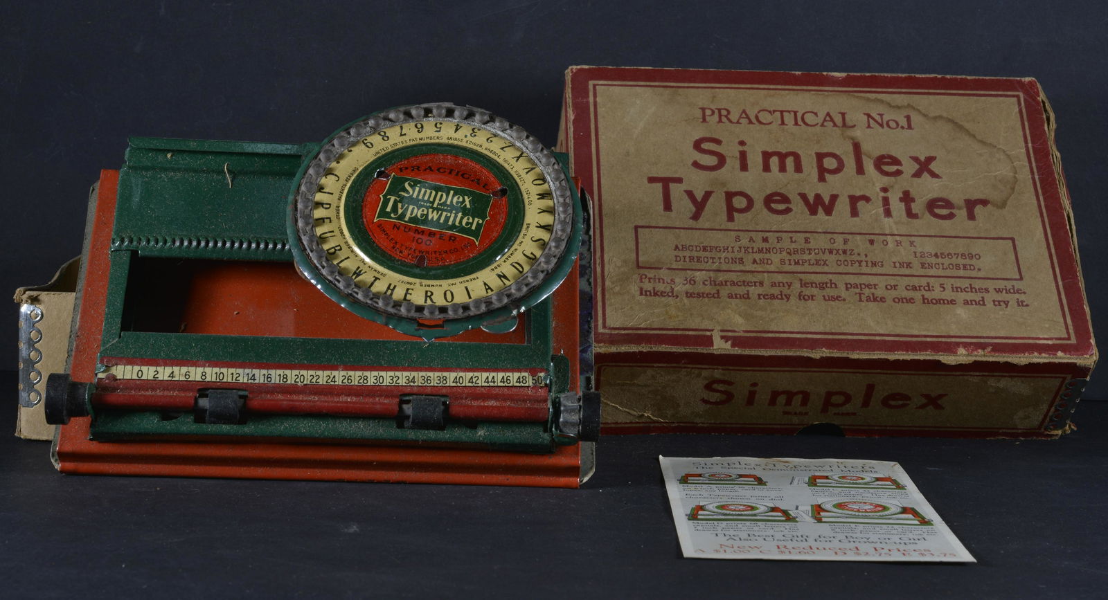 CHILD'S  PRACTICAL NO. SIMPLEX TYPEWRITER (1 of 4)