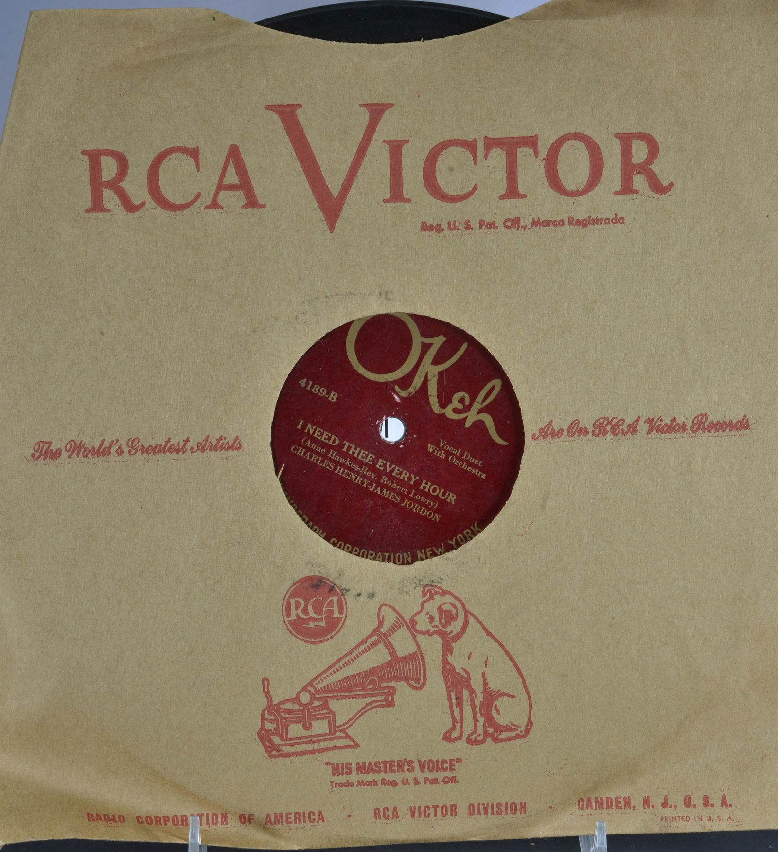 VINTAGE 78 RECORD: #32332-V VELVET TONE