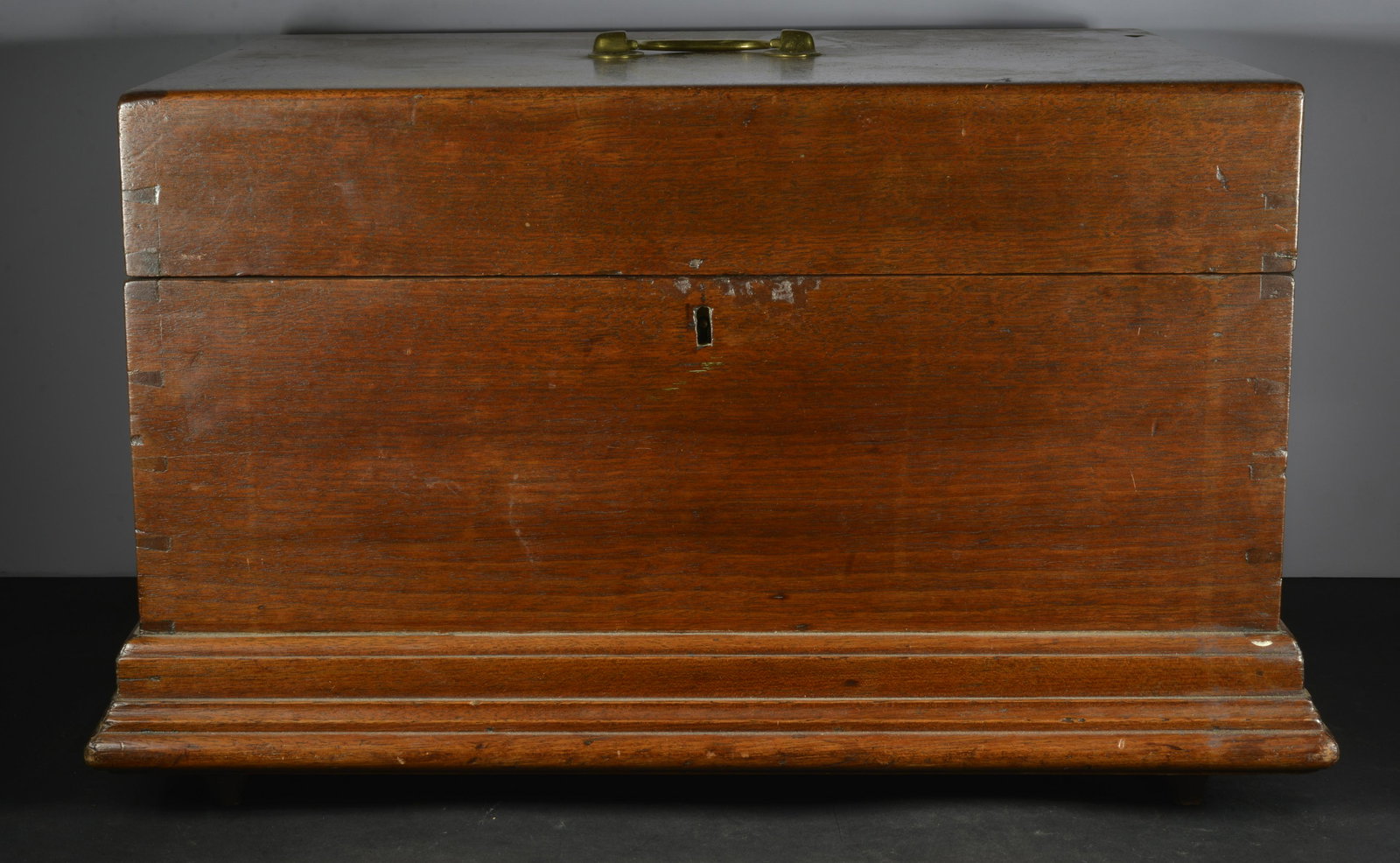 VINTAGE WALNUT DOCUMENT BOX WITH FEET (1 of 5)