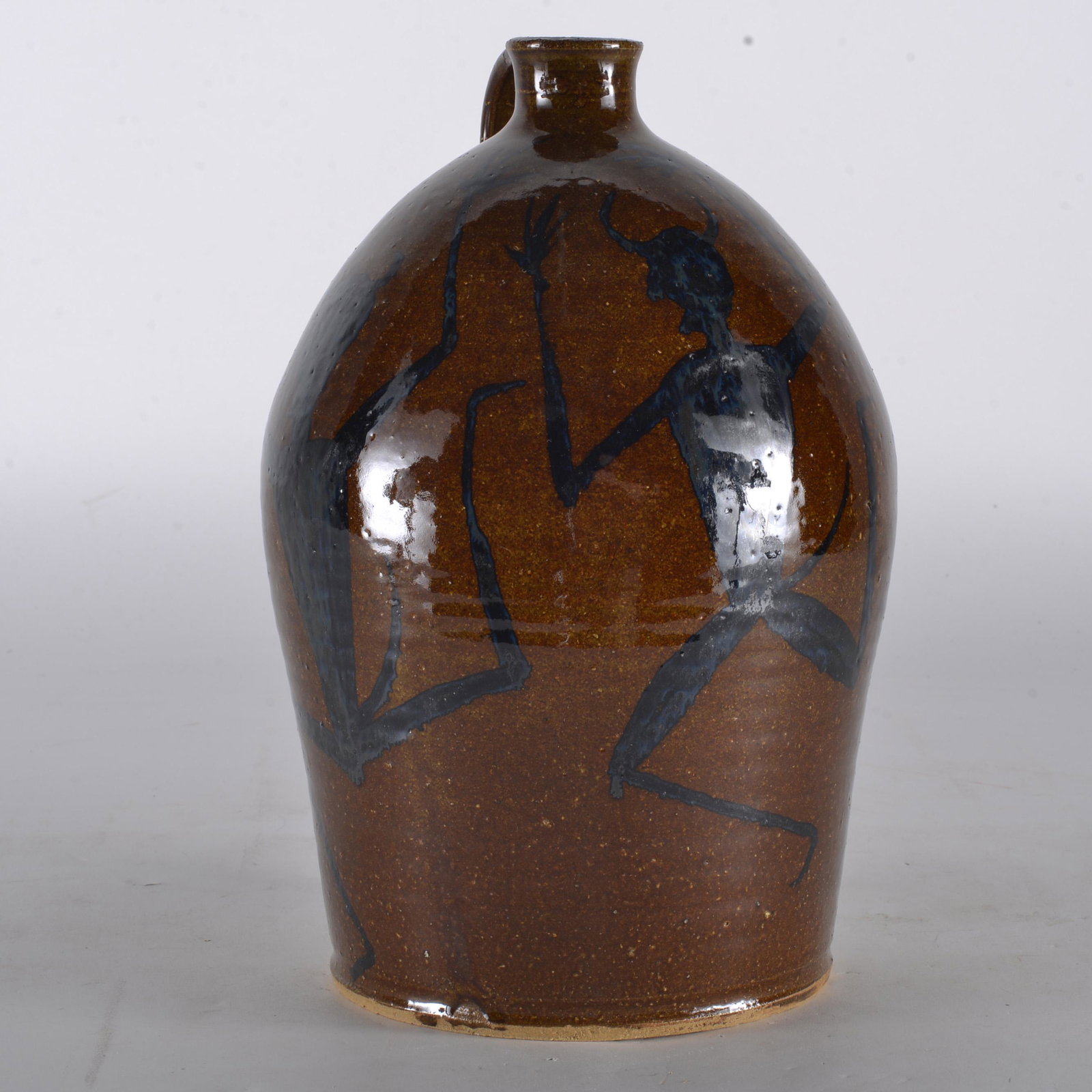 Marvin Bailey Jug with Slip Drawing (1 of 4)