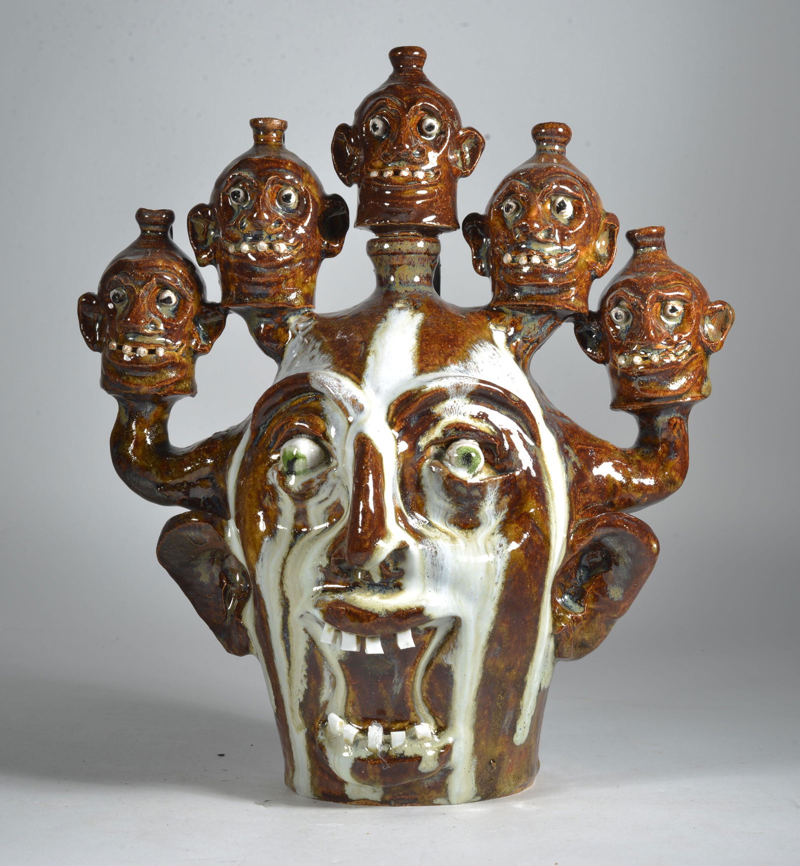 Marvin Bailey Jug Head Face Jug (1 of 5)