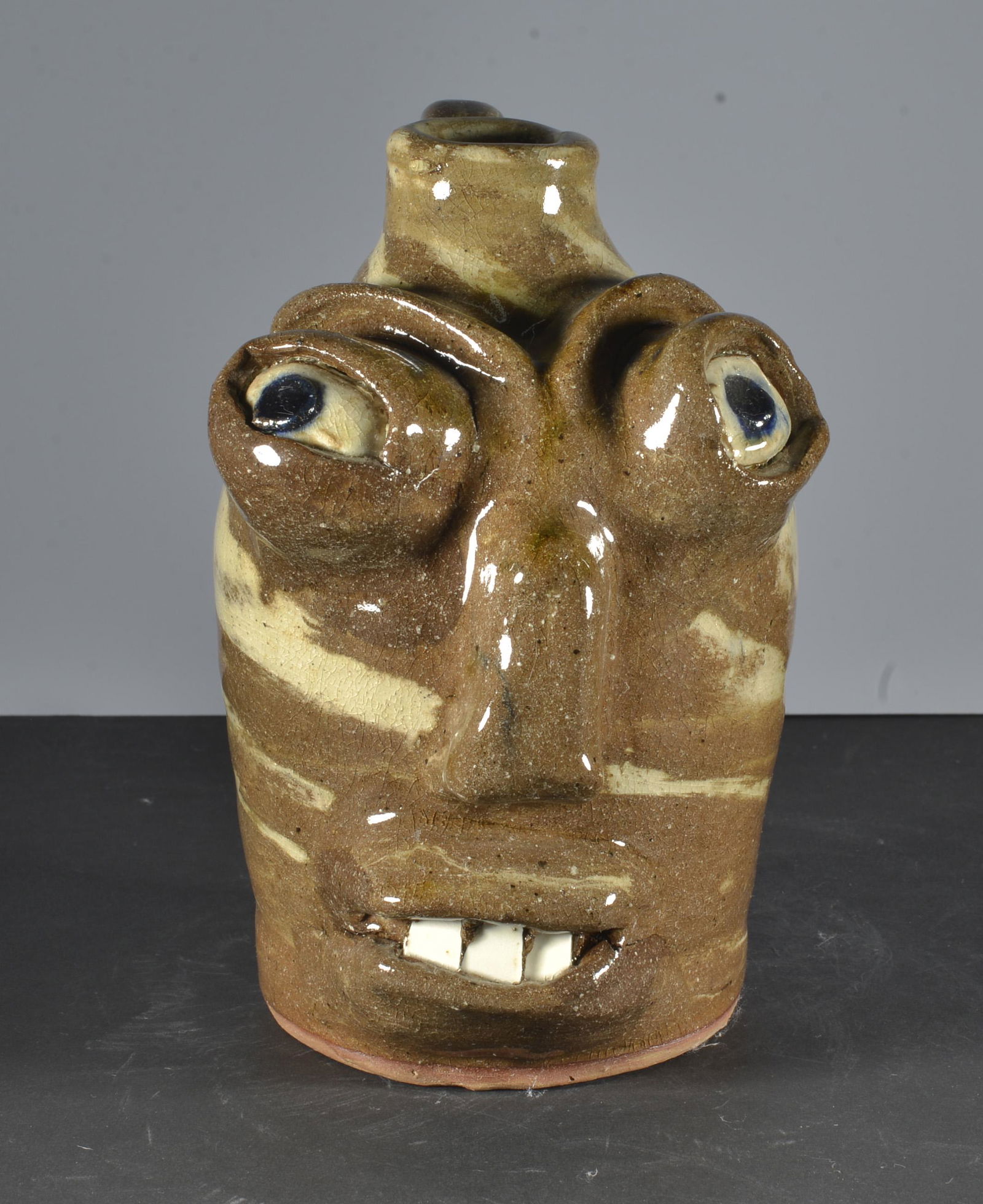 BURLON CRAIG POTTERY SWRIL FACE JUG (1 of 4)