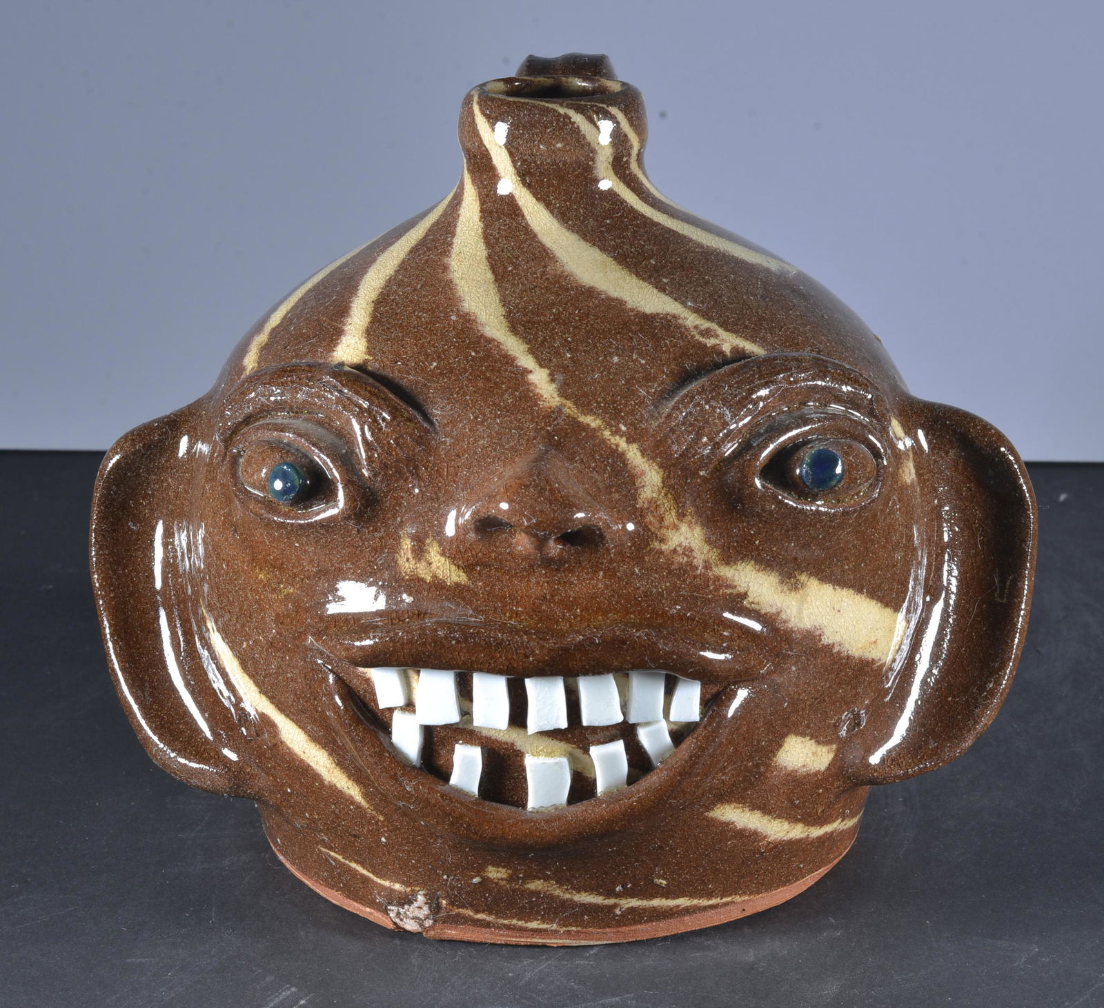 DALE COSTNER POTTERY SWIRL FACE JUG (1 of 5)