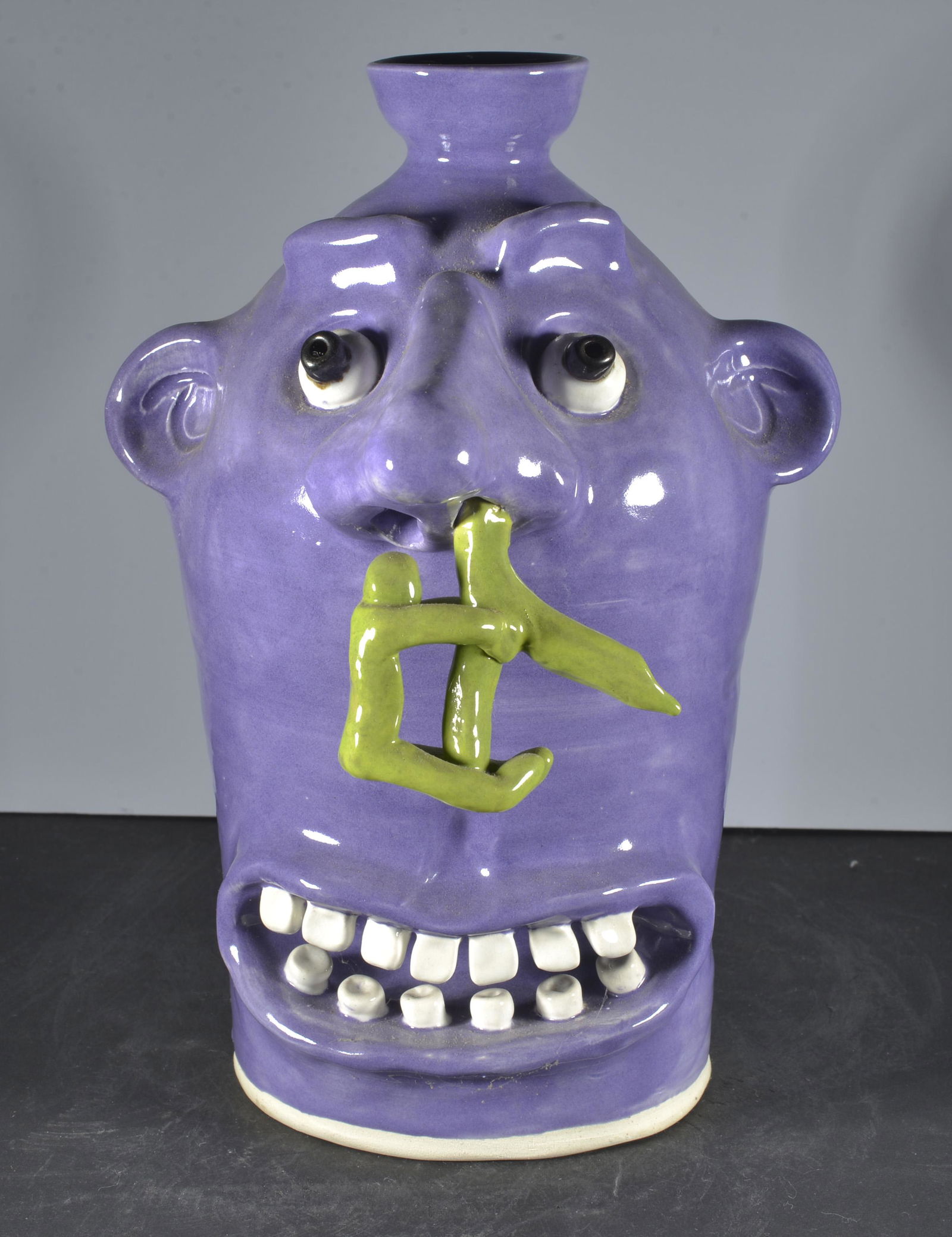 VAN HINE BOGEY #14 POTTERY FACE JUG (1 of 5)