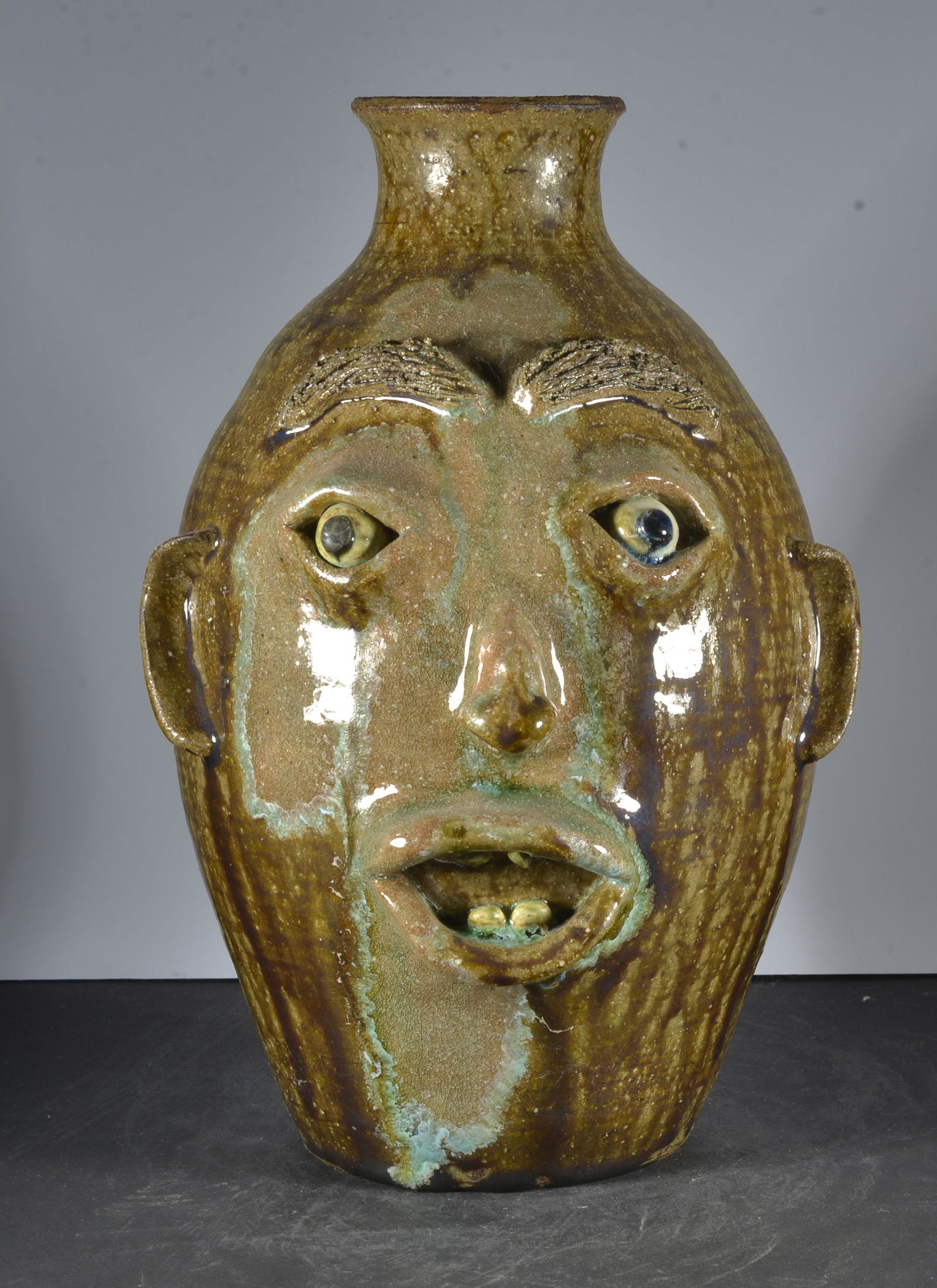 R. KALE  POTTERY FACE JUG (1 of 5)