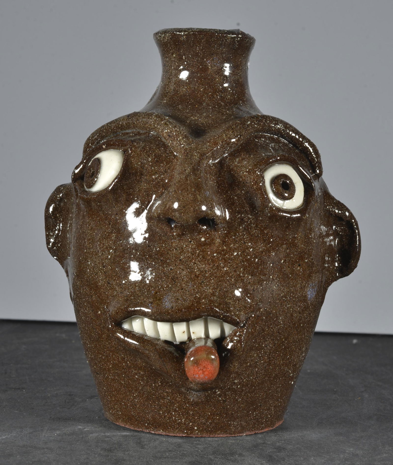 MAILEY BAILEY POTTERY MINIATURE FACE JUG (1 of 4)