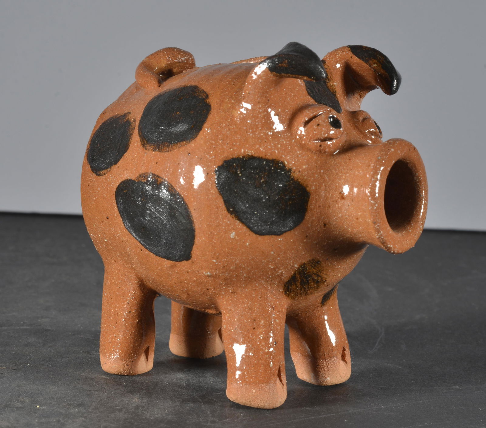 KATHY RICHARDS POTTERY MINIATURE PIG BANK (1 of 4)