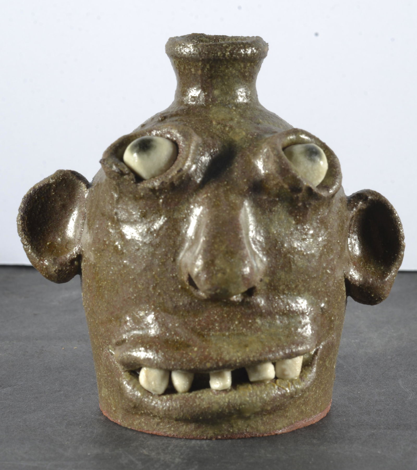 MARVIN BAILEY POTTERY MINIATURE FACE JUG (1 of 4)