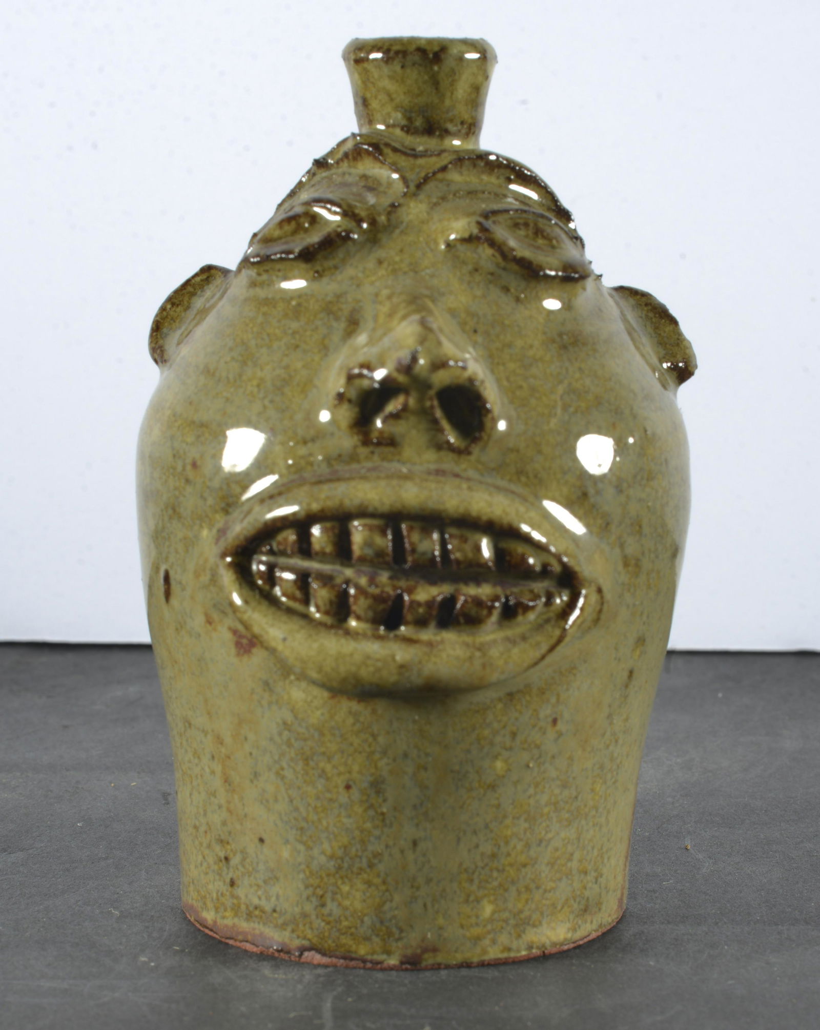 MARVIN BAILEY POTTERY MINIATURE FACE JUG (1 of 3)