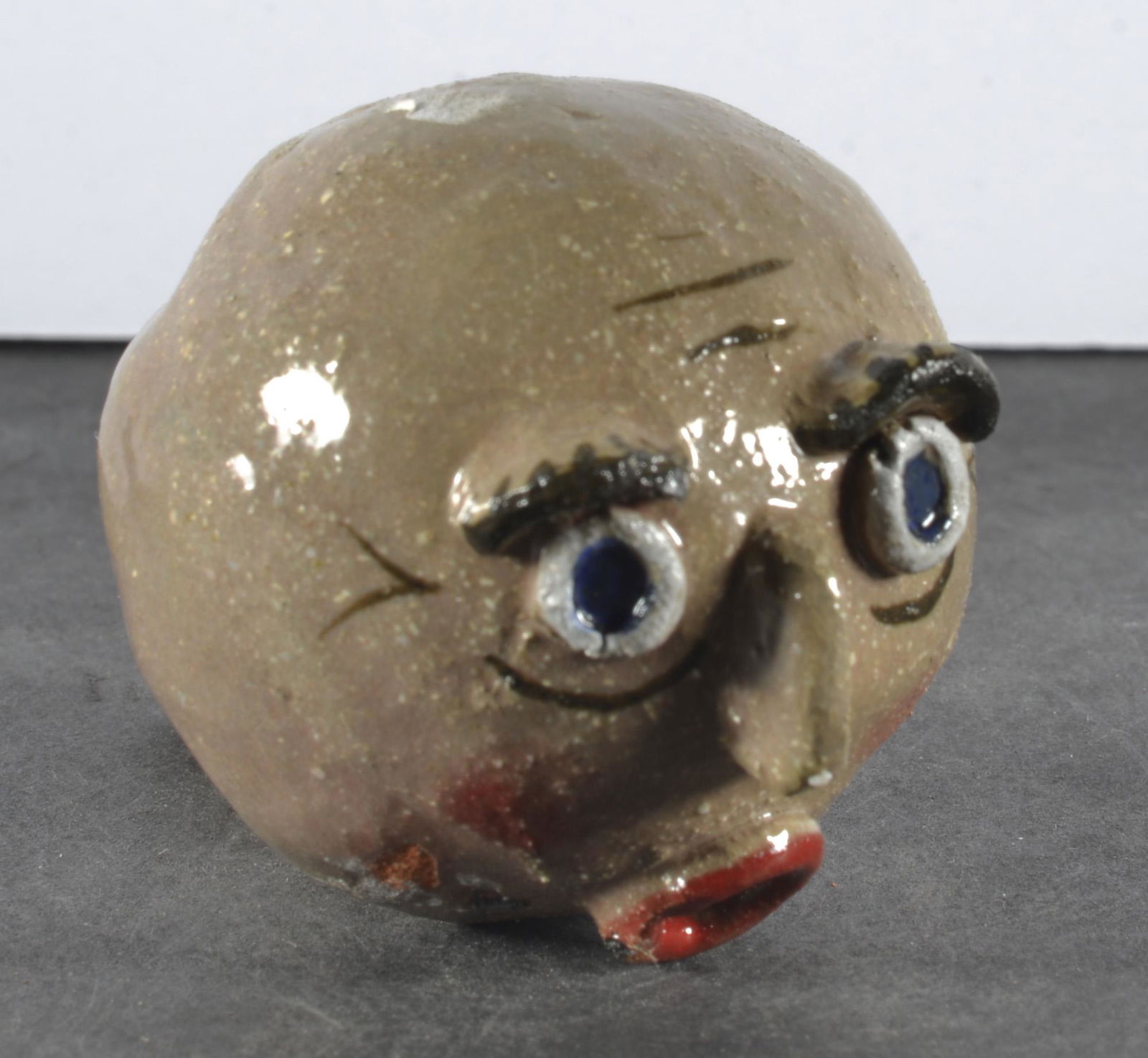 OLIVIA MORGLEA POTTERY FACE WHISTLE (1 of 3)