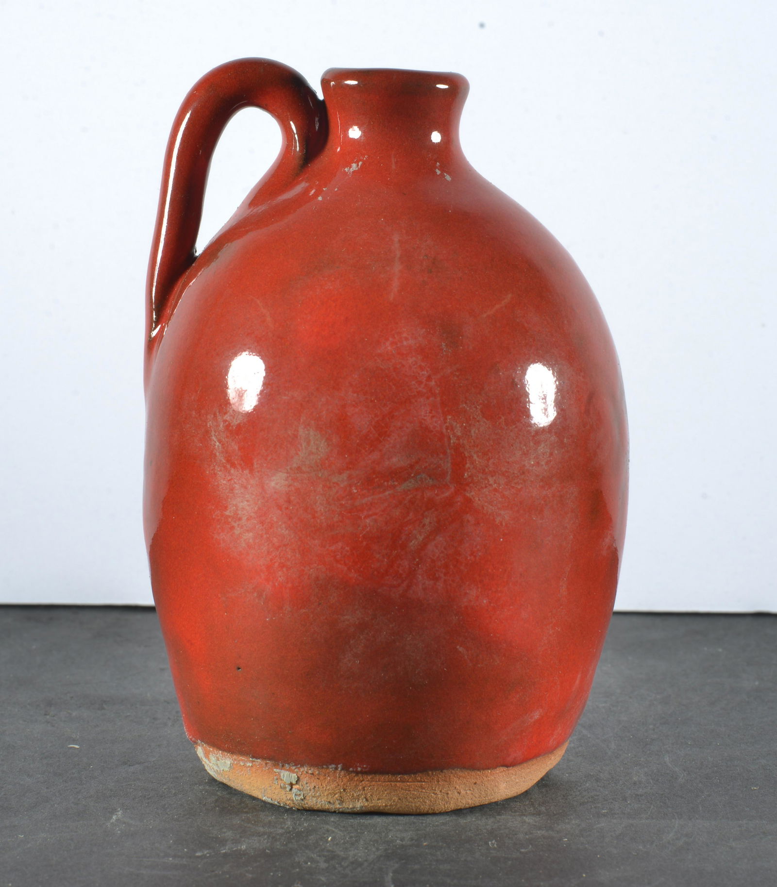 JOE REINHARDT RED GLAZE POTTERY JUG (1 of 3)