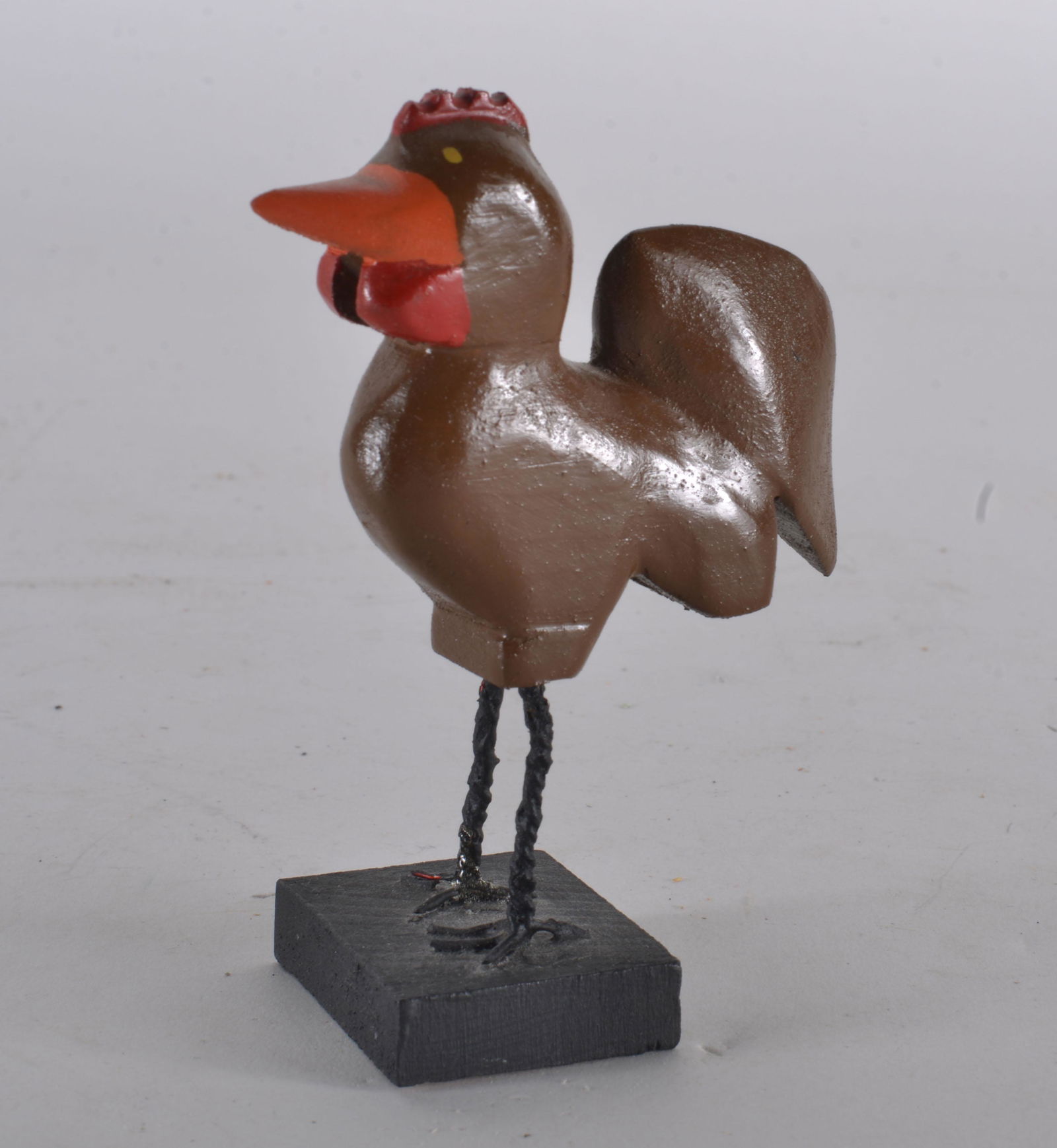 FOLK ART WOODEN AND PAINTED ROOSTER (1 of 4)