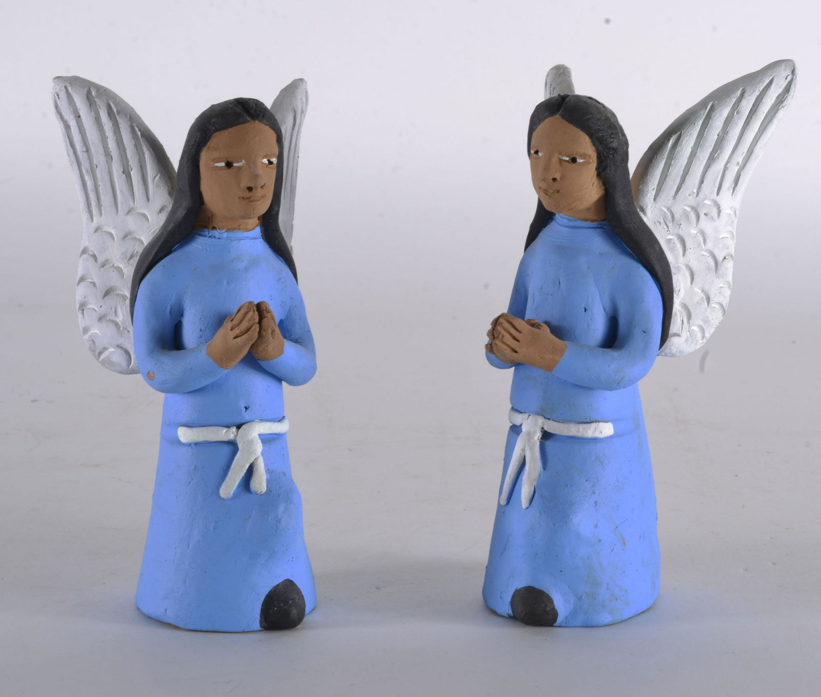 Aguilar Family Oaxacan Potters pair: 7" H