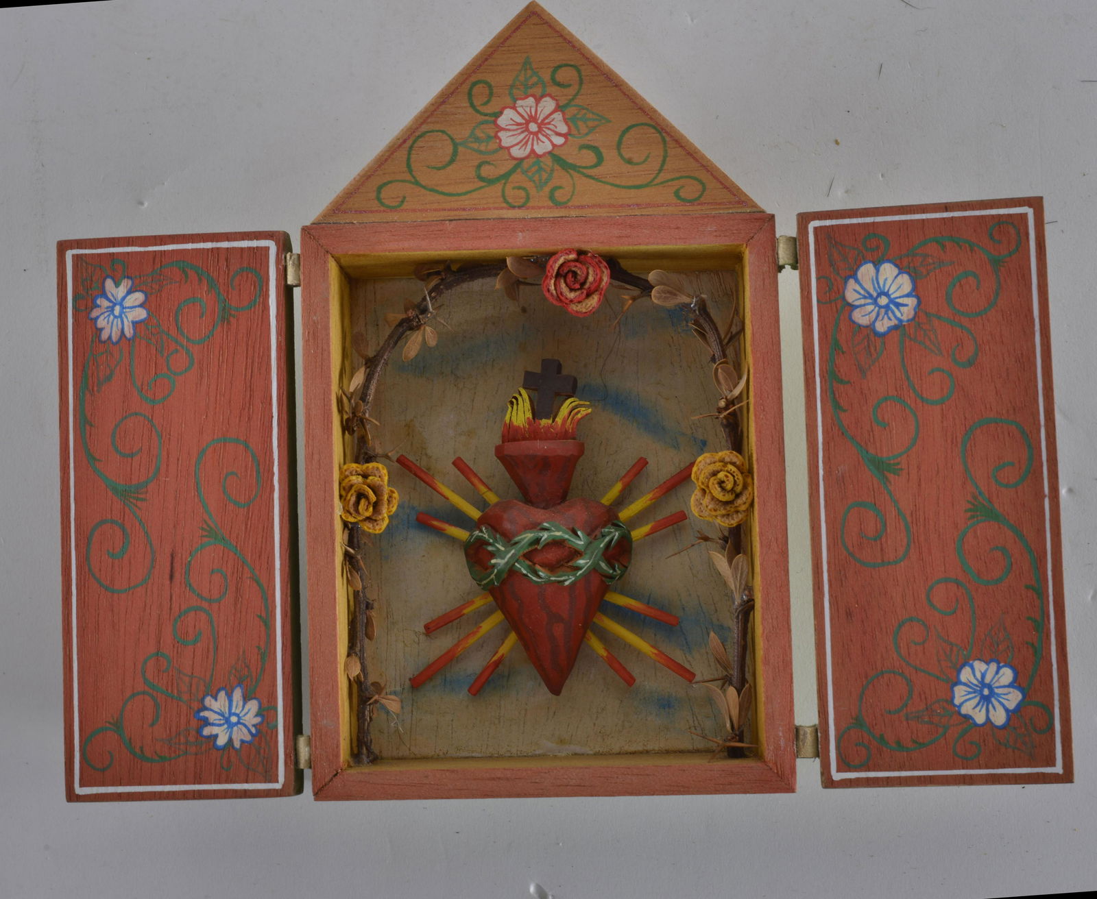 Mexican Sacred Heart Carving (1 of 2)