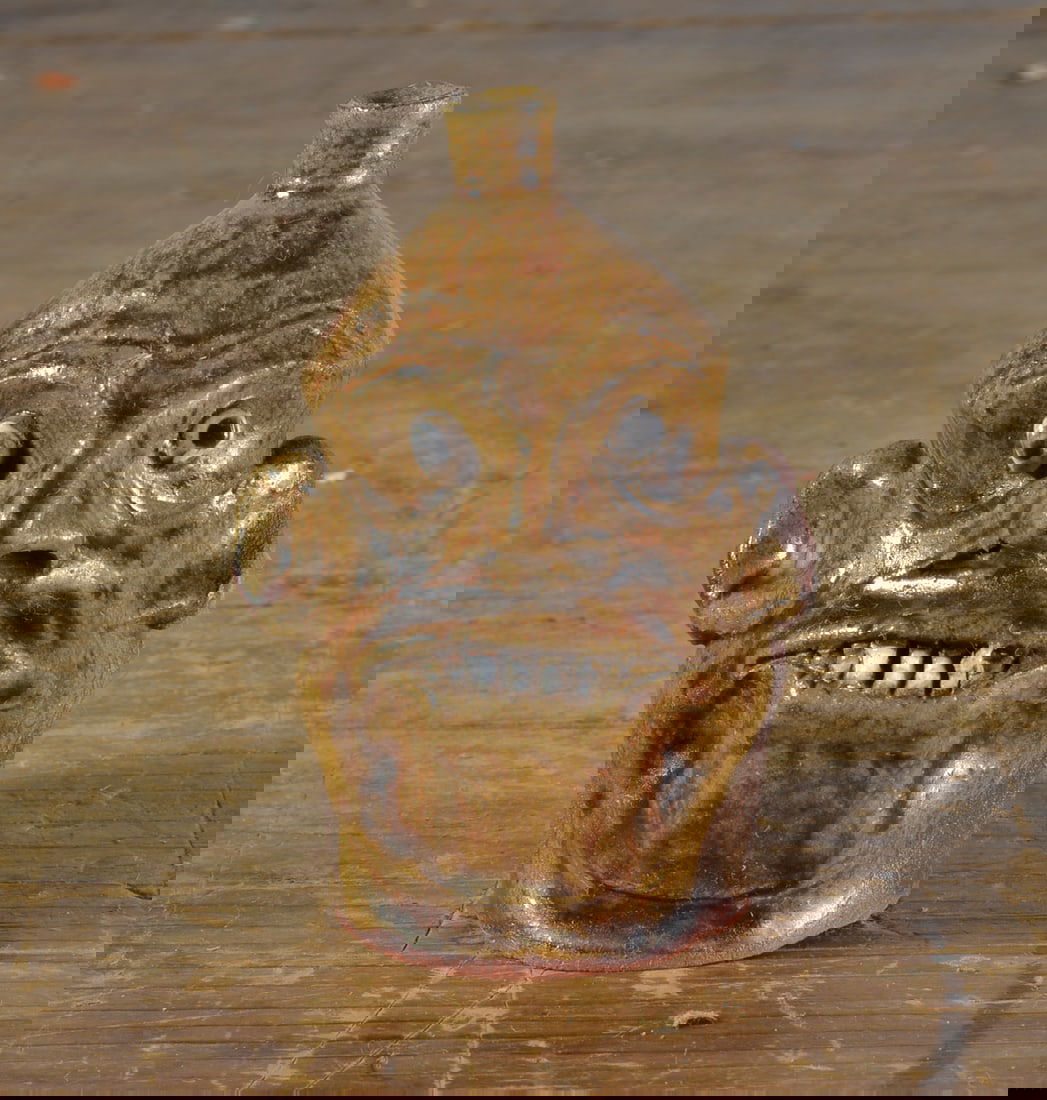 MARVIN BAILEY MINIATURE FACE JUG: MINIATURE FACE JUG, SIGNED ON BOTTOM 3.5"H