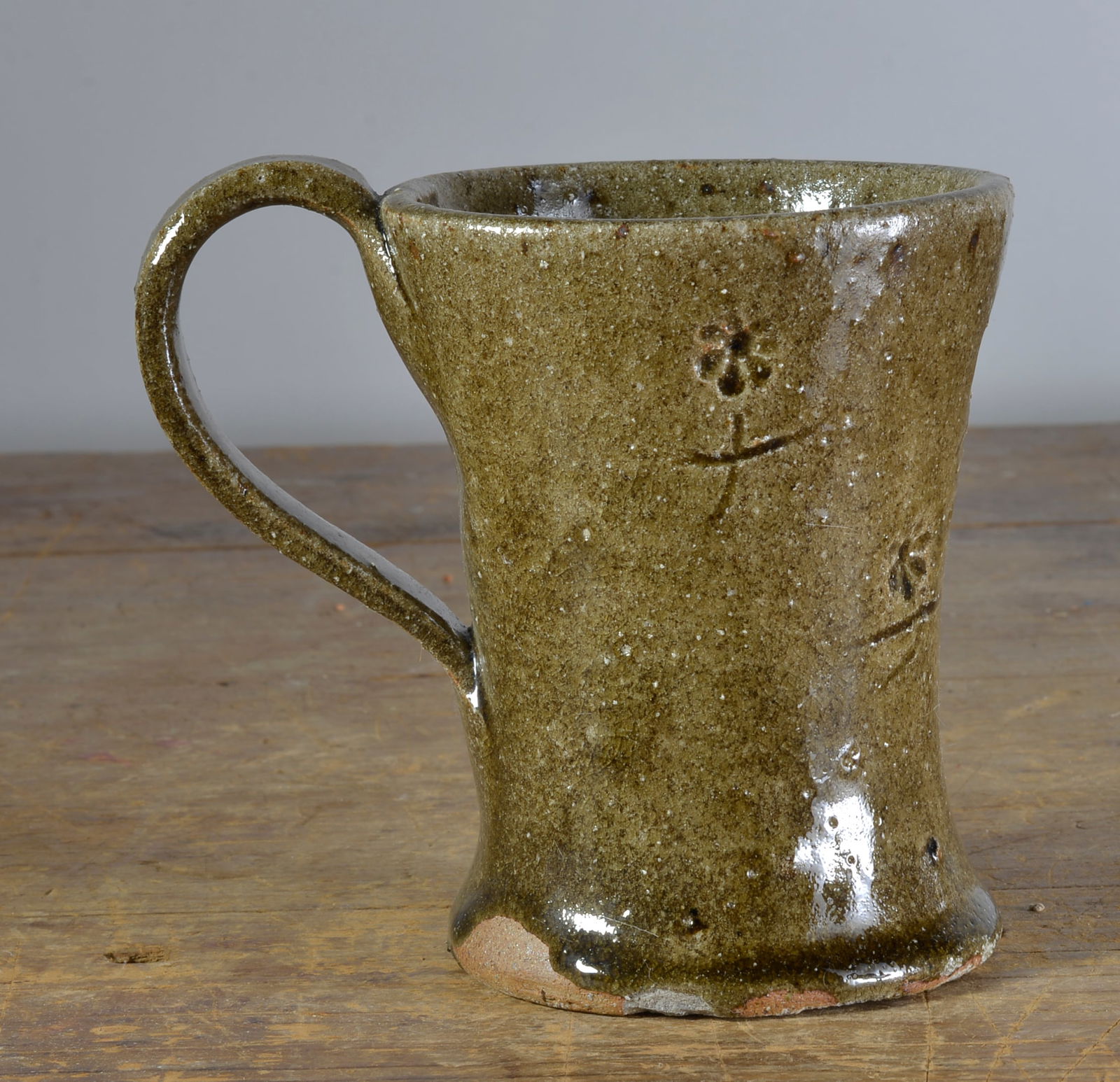 DON CRAIG LARGE CHOCOLATE MUG: SIGNED AND DATED ON BOTTOM 5"H