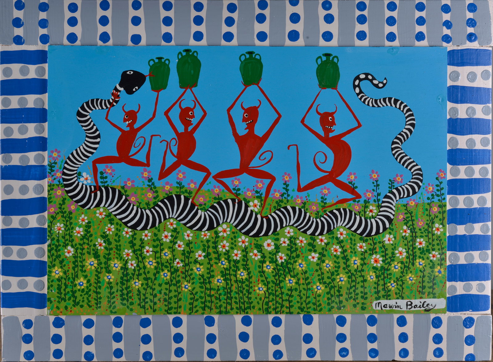 Marvin Bailey Dancing Devils & Snake Painting (1 of 5)