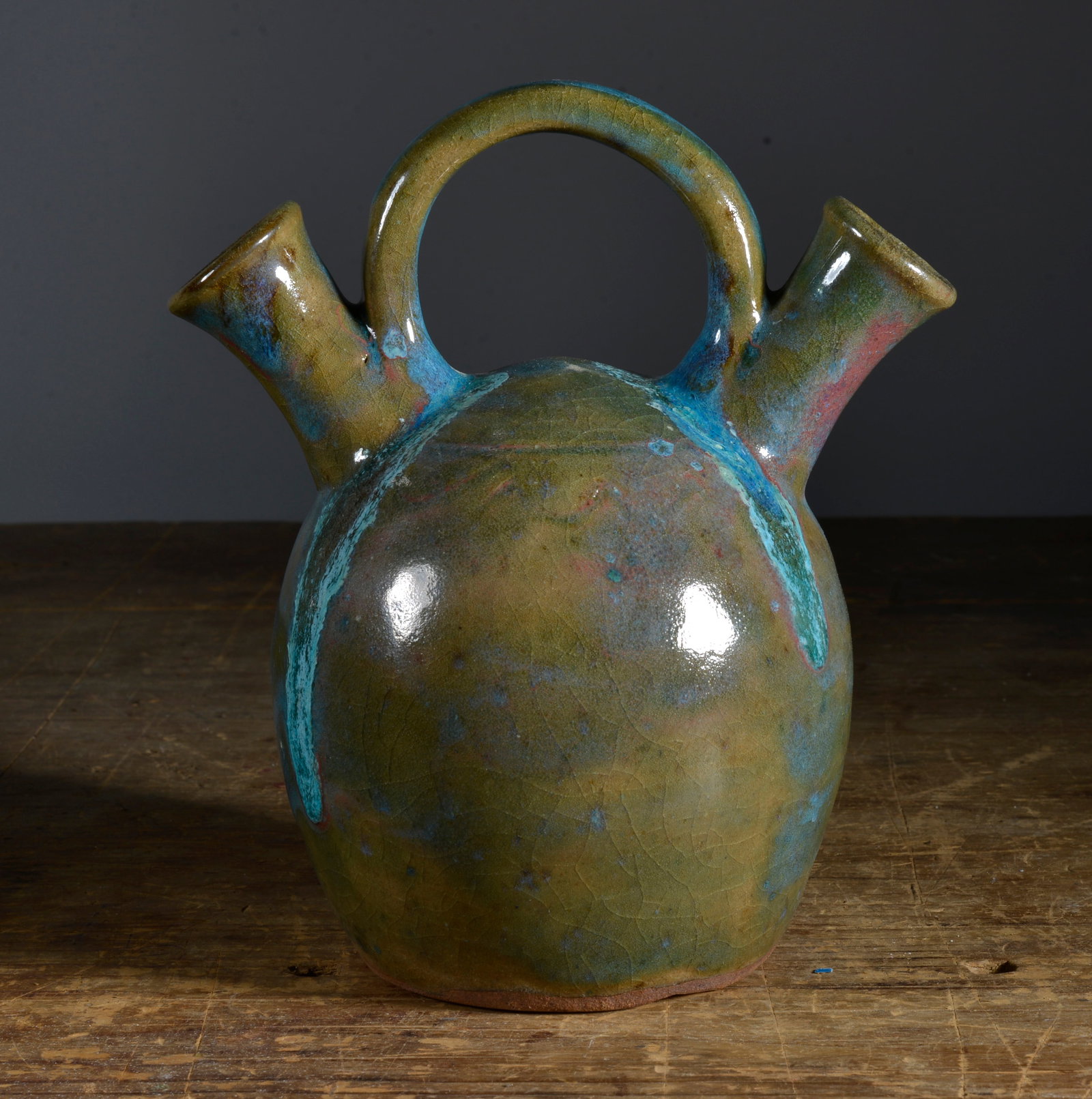 Walter Fleming Harvest Jug: Signed on Bottom 7.5"H