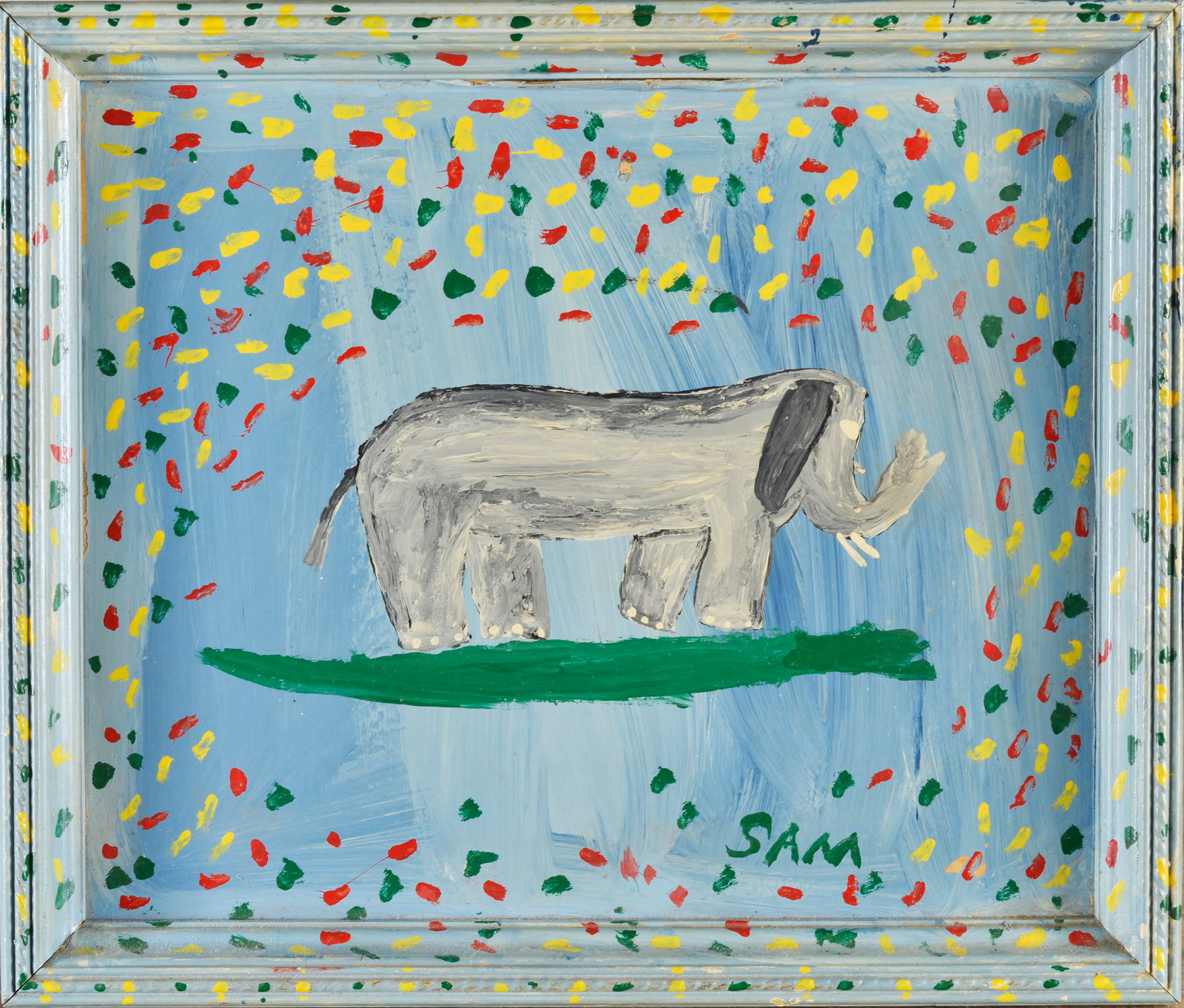 Sam the Dot Man Painted Wooden Framed Painting (1 of 4)