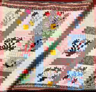 Sarah Mary Taylor (1916 - 2000) African American Quilt: Sarah Mary Taylor, African American. Mississippi. A highly recognized quilt maker going all the way back to 1970 when she began her notoriety. From the collection of Larry Hackley. 81" x 84"