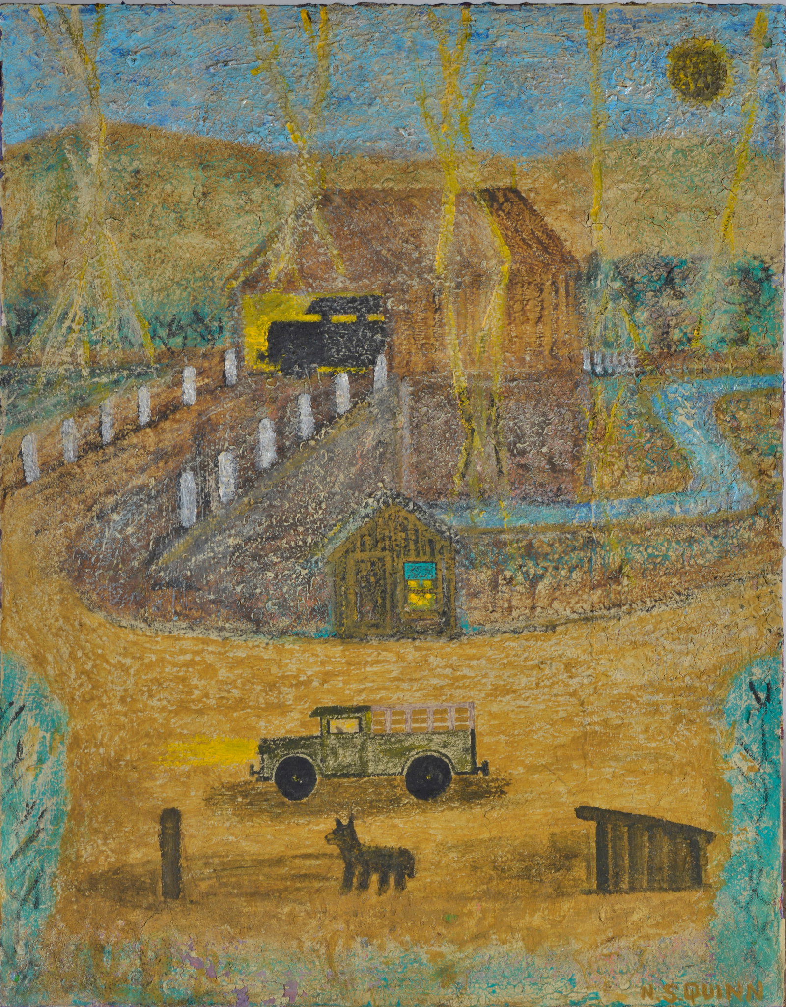 N.S. Quinn Folk Art Painting (1 of 3)